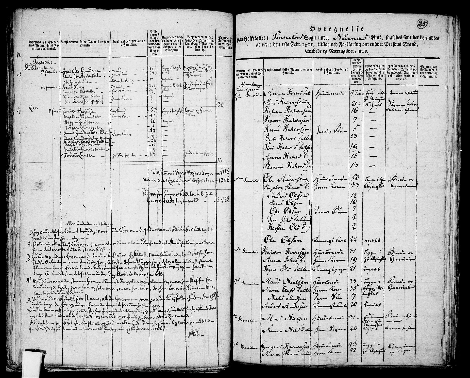 RA, 1801 census for 0901P Risør, 1801, p. 24b-25a