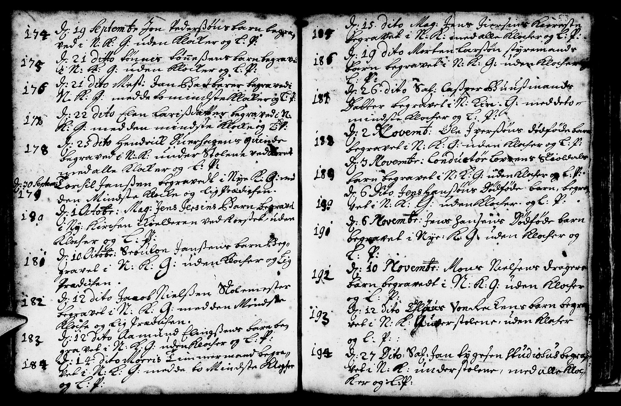 Nykirken Sokneprestembete, AV/SAB-A-77101/H/Haa/L0009: Parish register (official) no. A 9, 1689-1759, p. 53