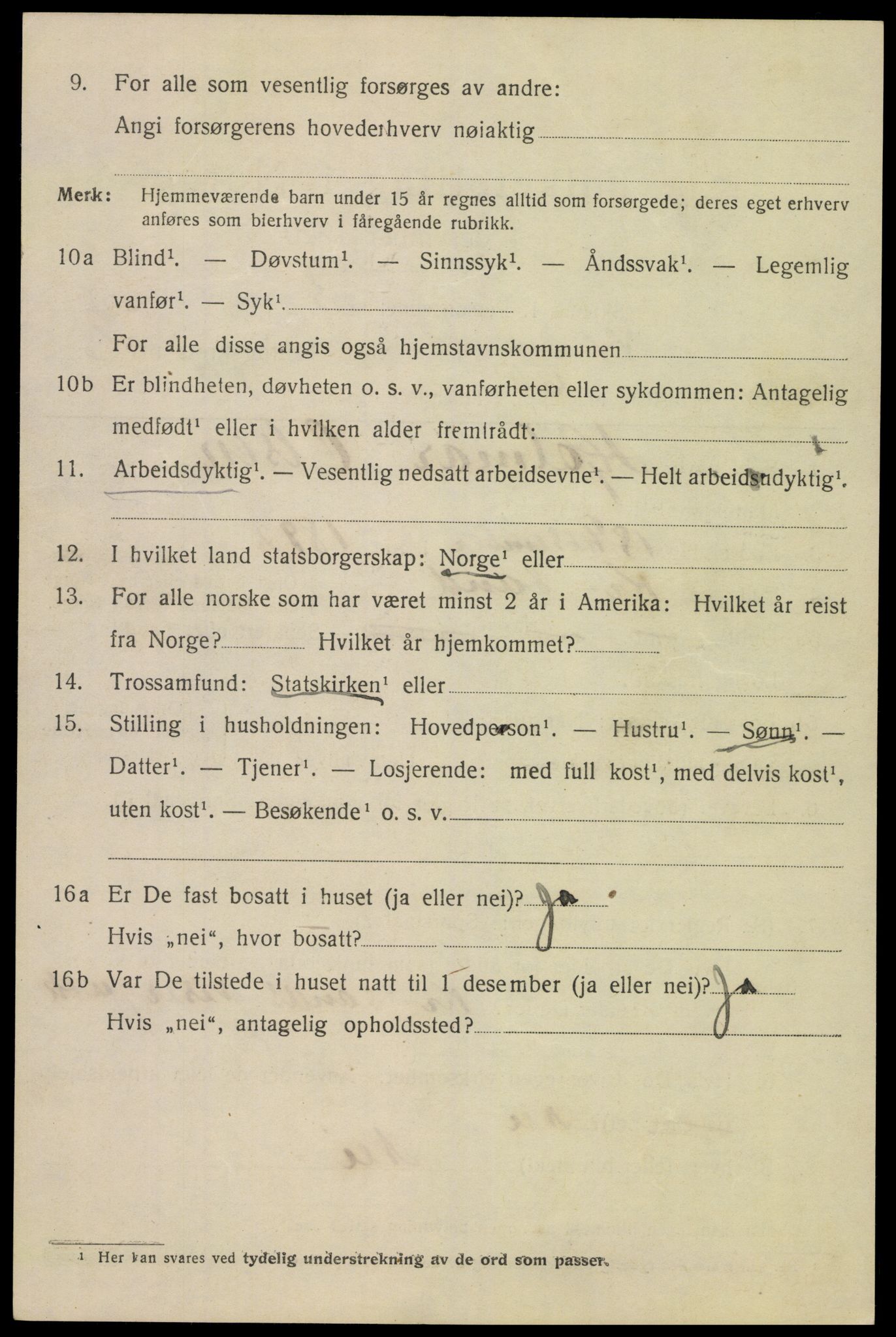 SAK, 1920 census for Kristiansand, 1920, p. 13722