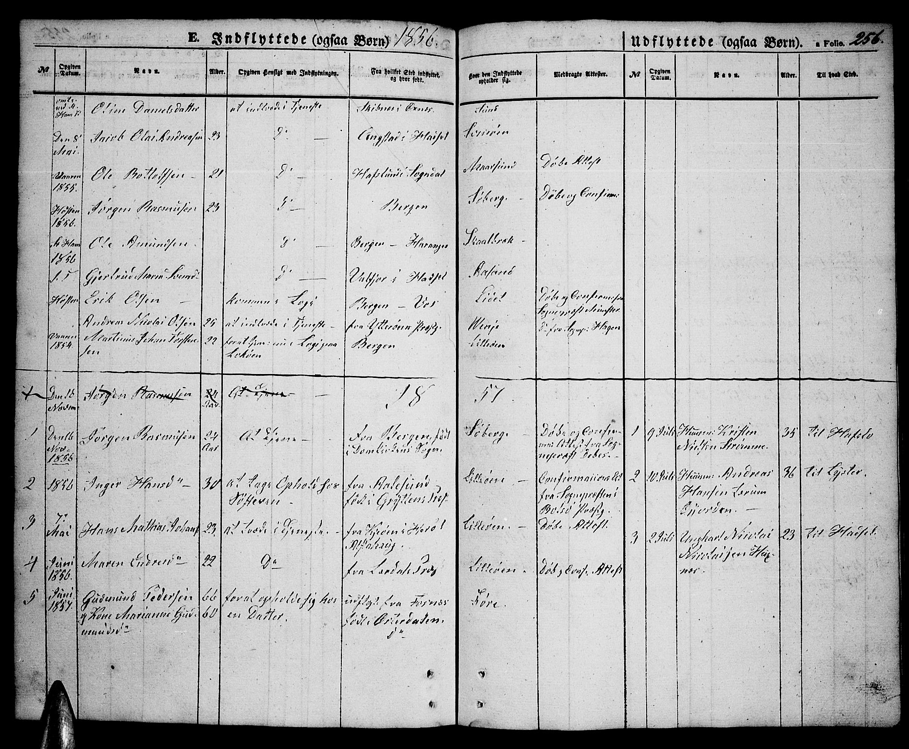 Ministerialprotokoller, klokkerbøker og fødselsregistre - Nordland, SAT/A-1459/891/L1313: Parish register (copy) no. 891C02, 1856-1870, p. 256