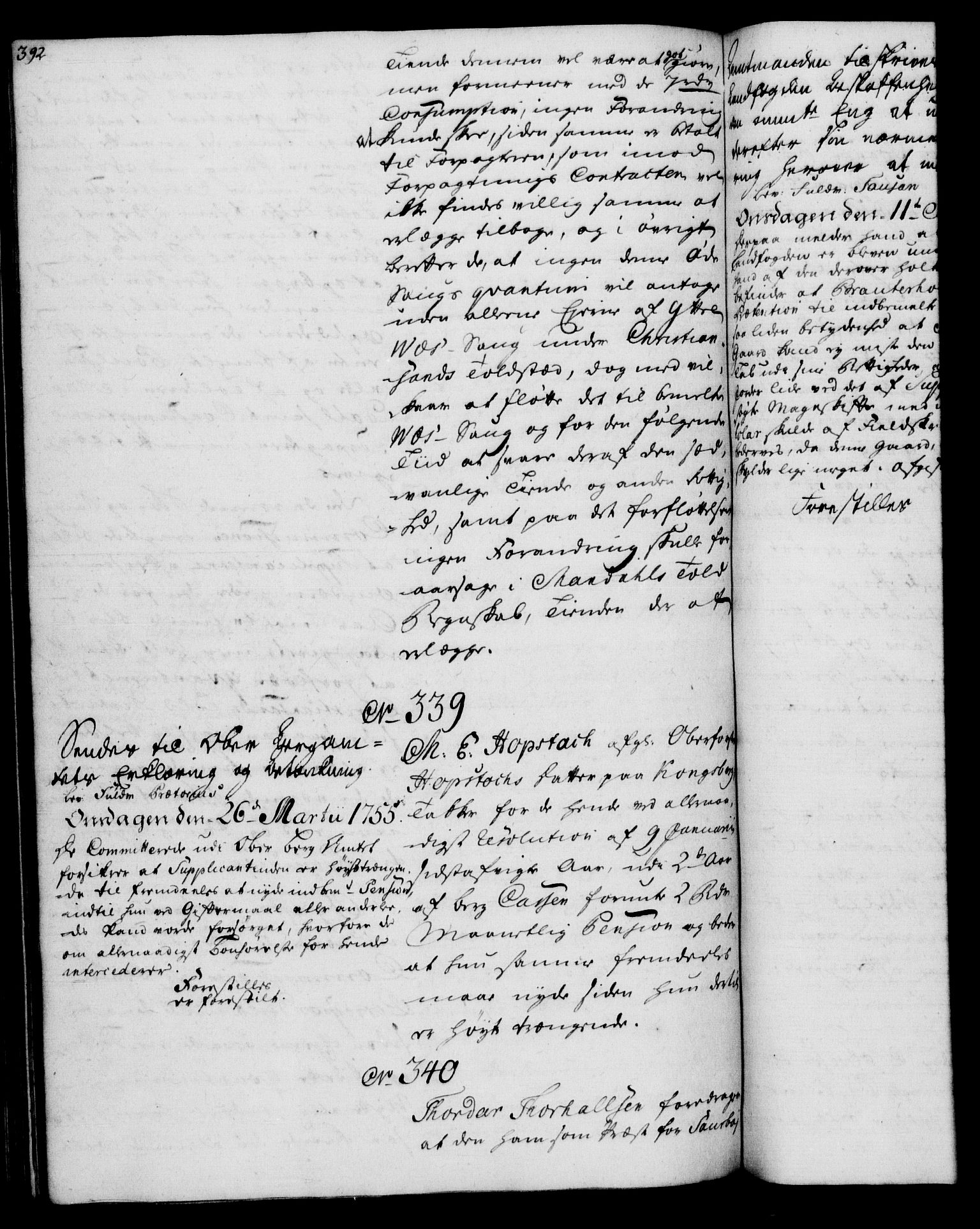 Rentekammeret, Kammerkanselliet, RA/EA-3111/G/Gh/Gha/L0032: Norsk ekstraktmemorialprotokoll (merket RK 53.77), 1753-1755, p. 392