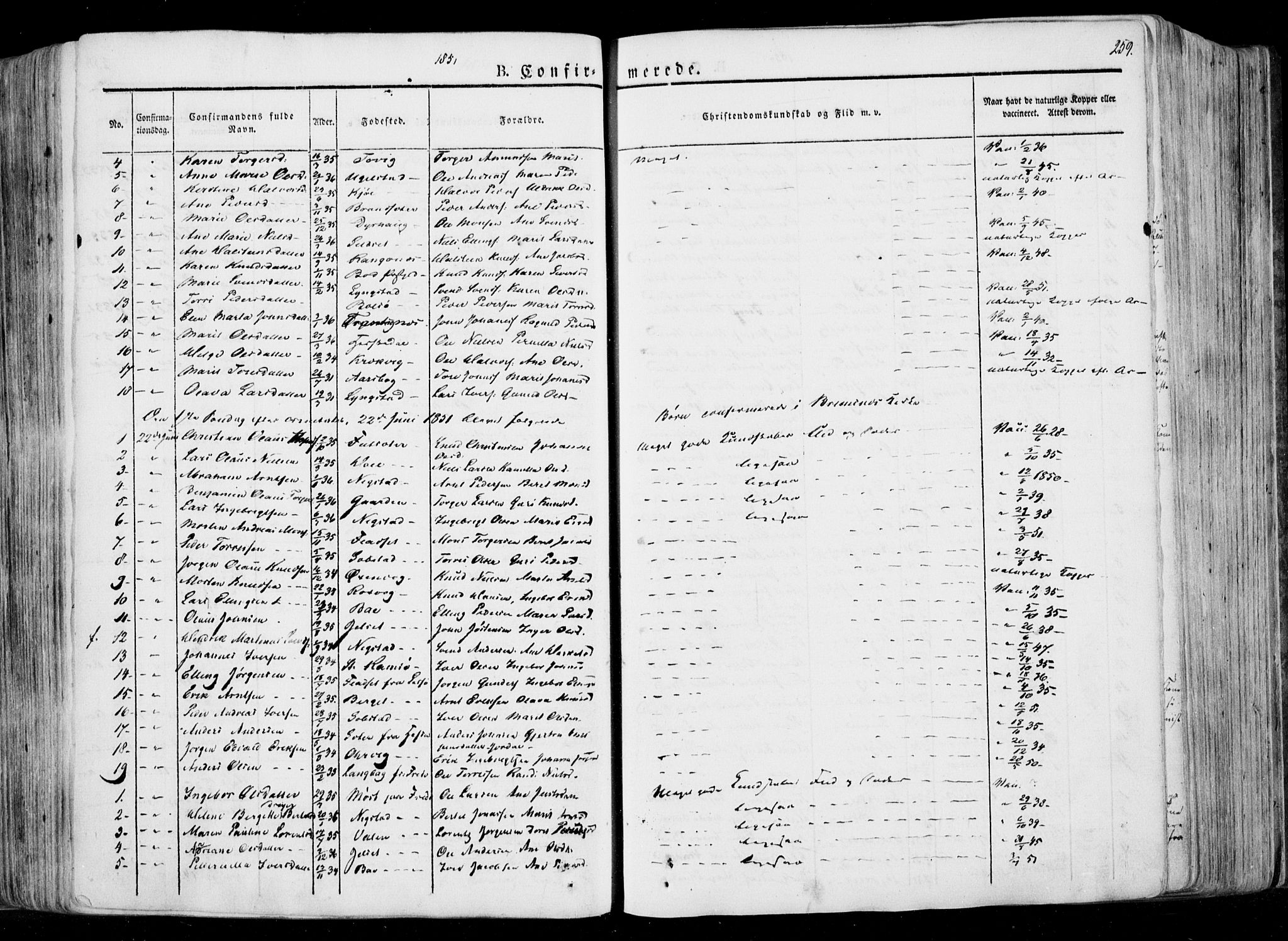Ministerialprotokoller, klokkerbøker og fødselsregistre - Møre og Romsdal, SAT/A-1454/568/L0803: Parish register (official) no. 568A10, 1830-1853, p. 259