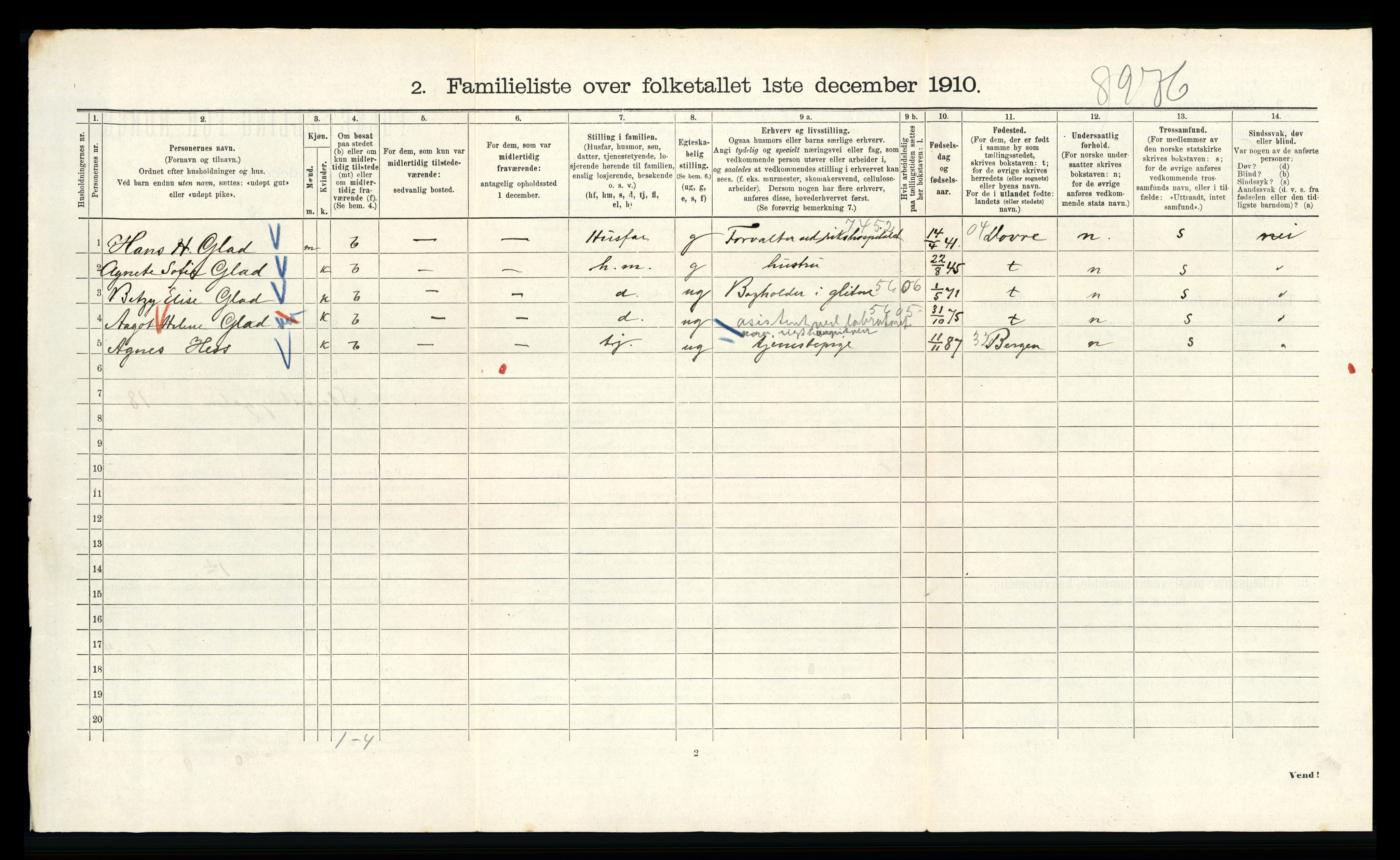 RA, 1910 census for Kristiania, 1910, p. 97658