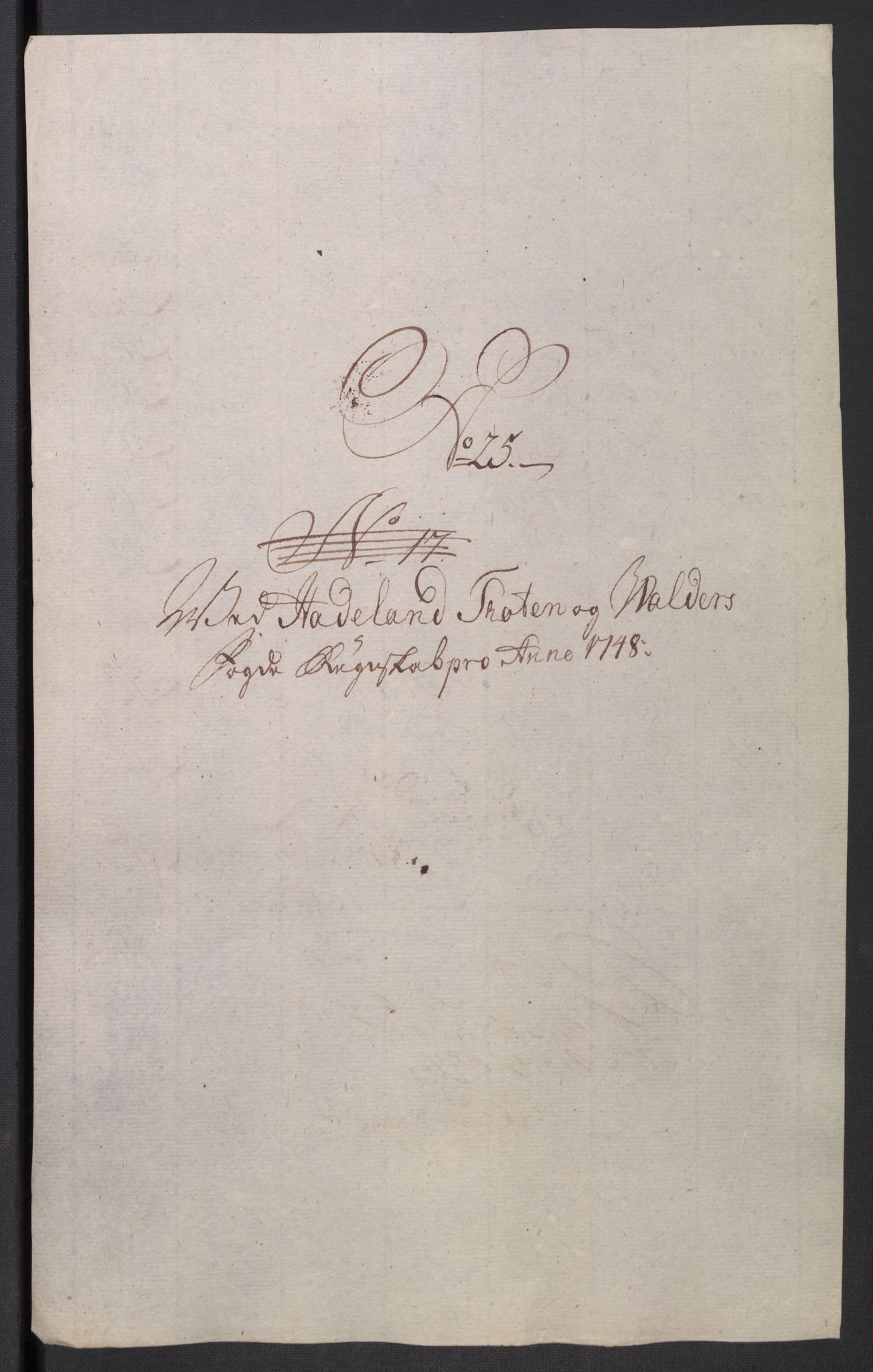 Rentekammeret inntil 1814, Reviderte regnskaper, Fogderegnskap, RA/EA-4092/R18/L1346: Fogderegnskap Hadeland, Toten og Valdres, 1747-1748, p. 363