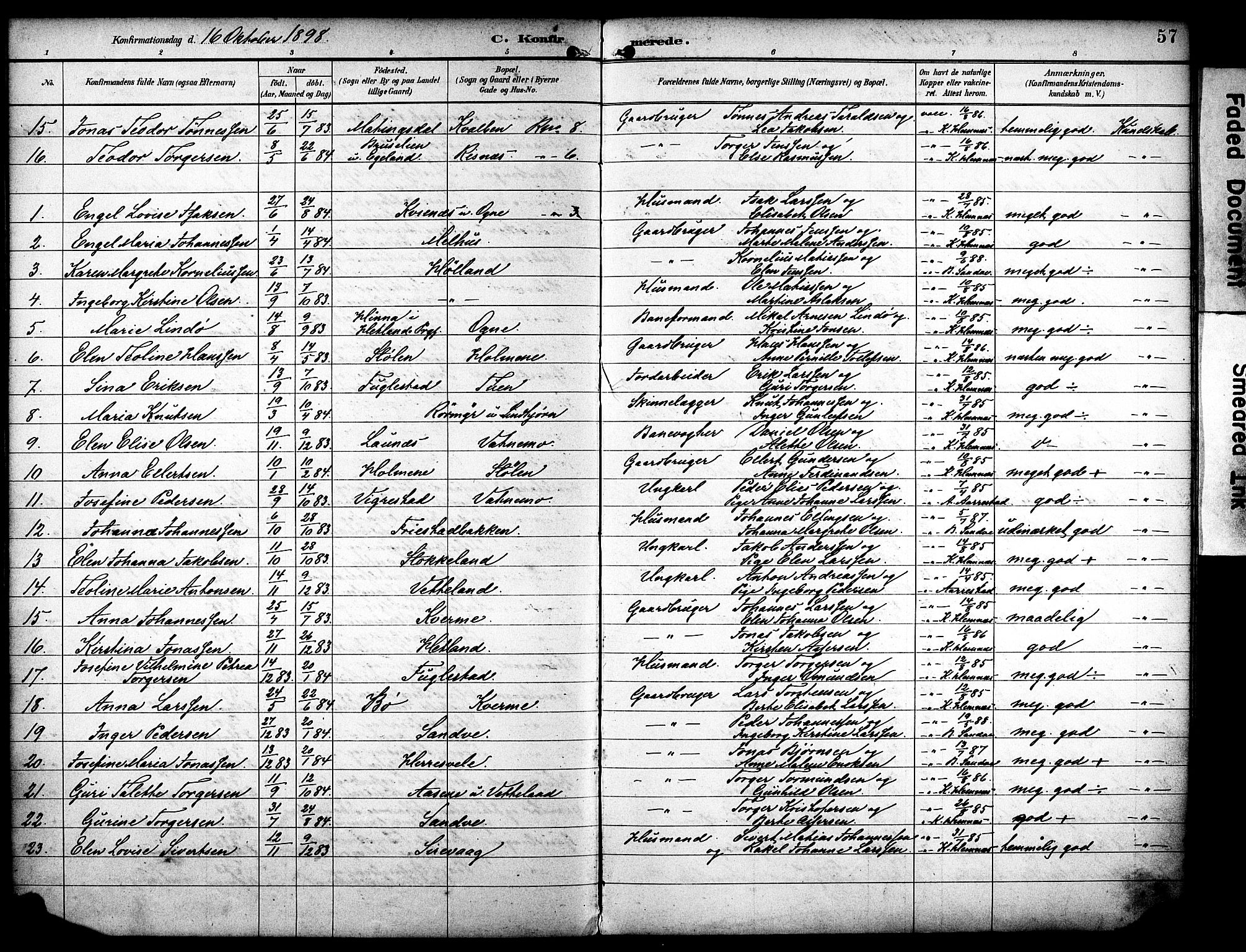 Eigersund sokneprestkontor, AV/SAST-A-101807/S08/L0020: Parish register (official) no. A 19, 1893-1910, p. 57