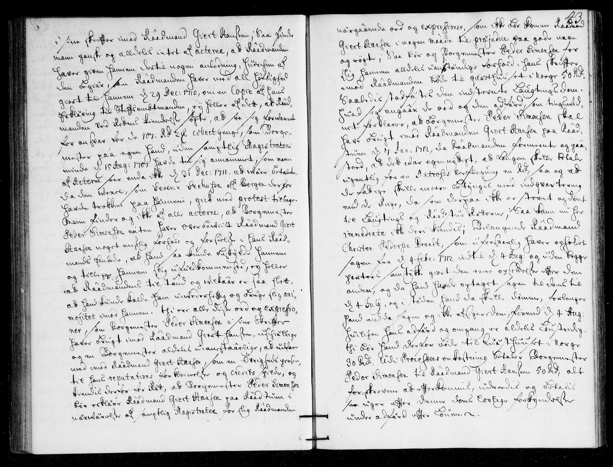 Overhoffretten 1667-1797, AV/RA-EA-2884/Ac/L0148: Voteringsprotokoll, 1713, p. 42b-43a