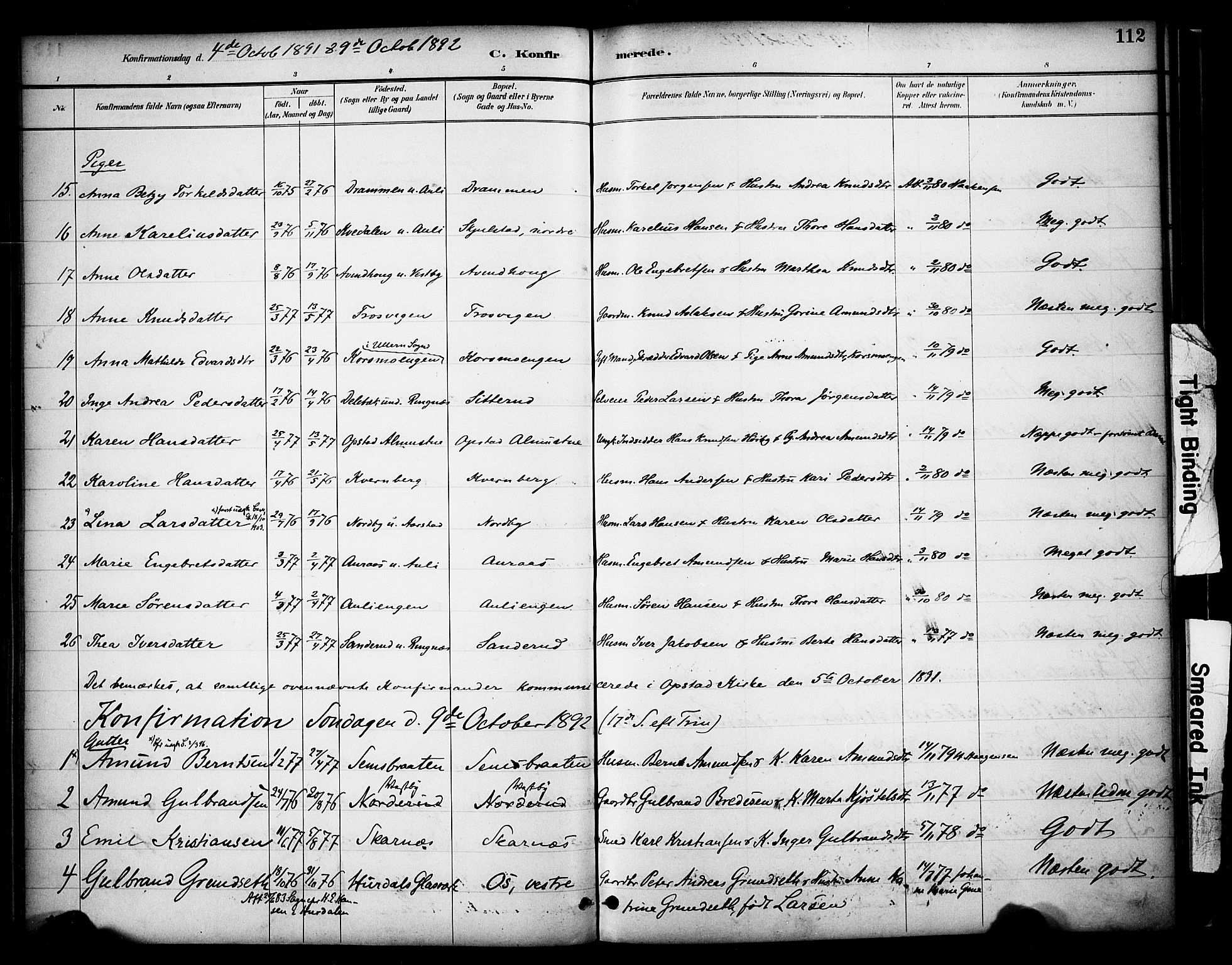 Sør-Odal prestekontor, AV/SAH-PREST-030/H/Ha/Haa/L0009: Parish register (official) no. 9, 1886-1926, p. 112