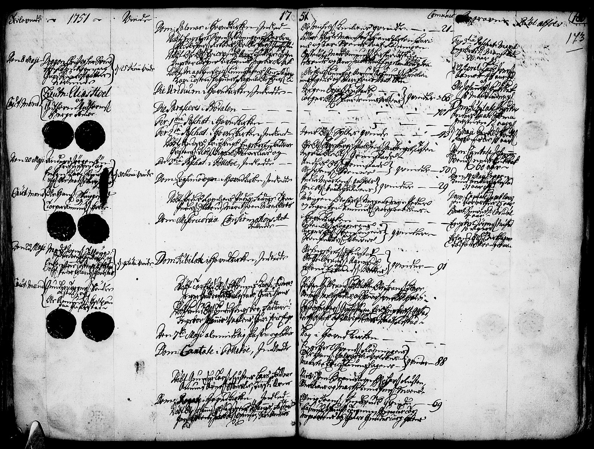 Gausdal prestekontor, SAH/PREST-090/H/Ha/Haa/L0002: Parish register (official) no. 2, 1729-1757, p. 173