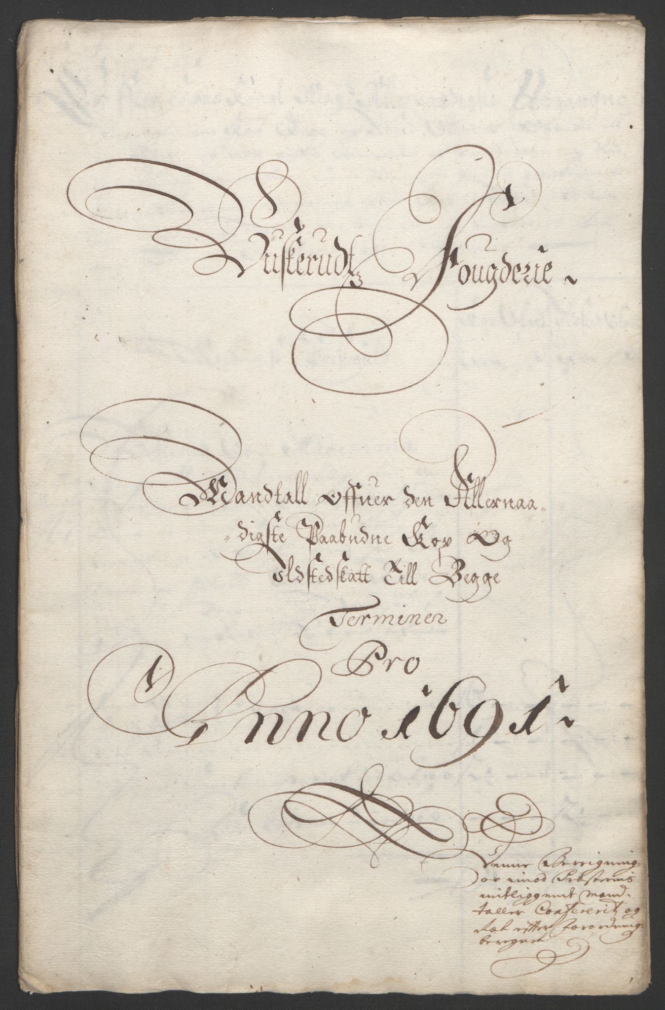Rentekammeret inntil 1814, Reviderte regnskaper, Fogderegnskap, RA/EA-4092/R25/L1681: Fogderegnskap Buskerud, 1691-1692, p. 258