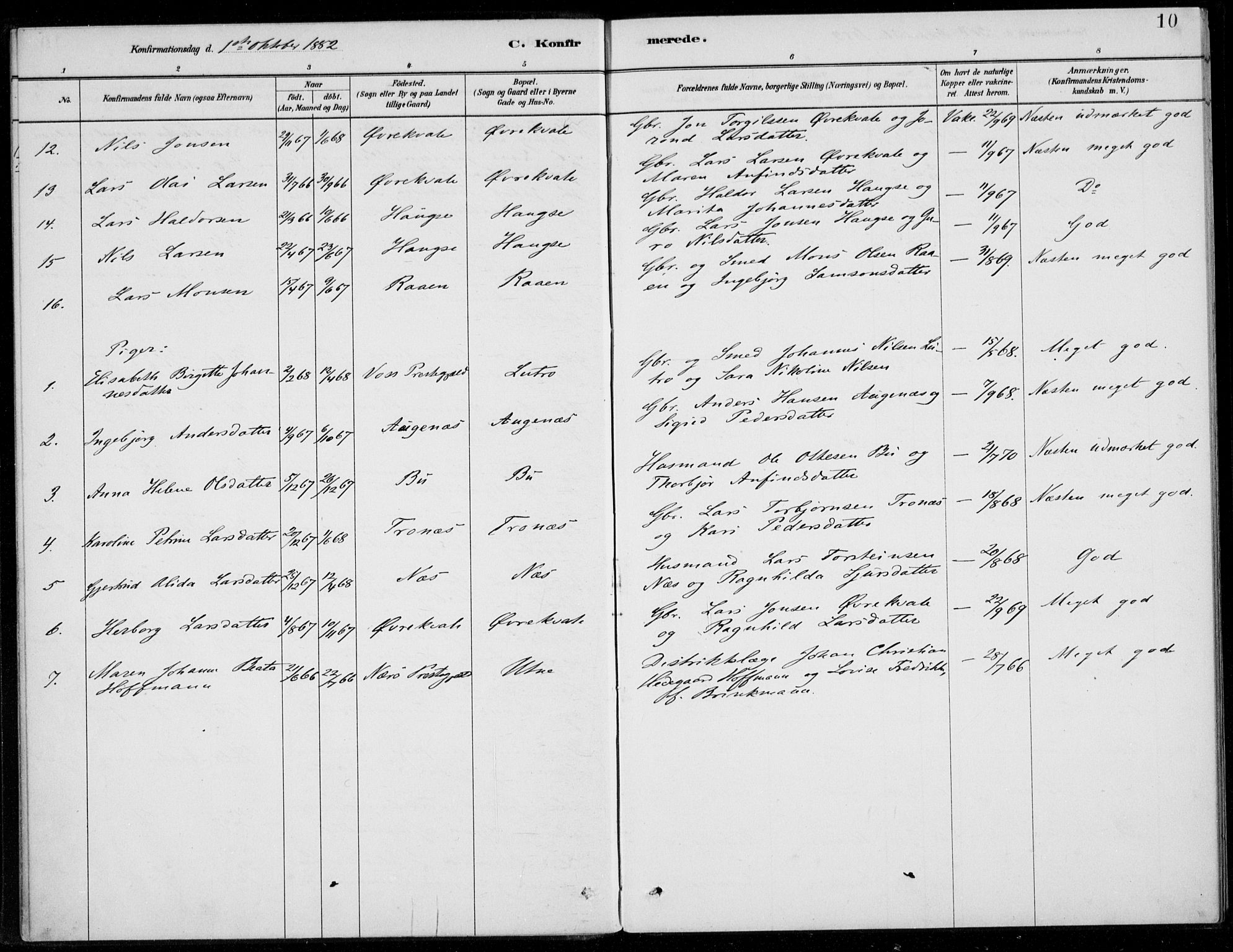 Ullensvang sokneprestembete, AV/SAB-A-78701/H/Haa: Parish register (official) no. E  2, 1880-1914, p. 10