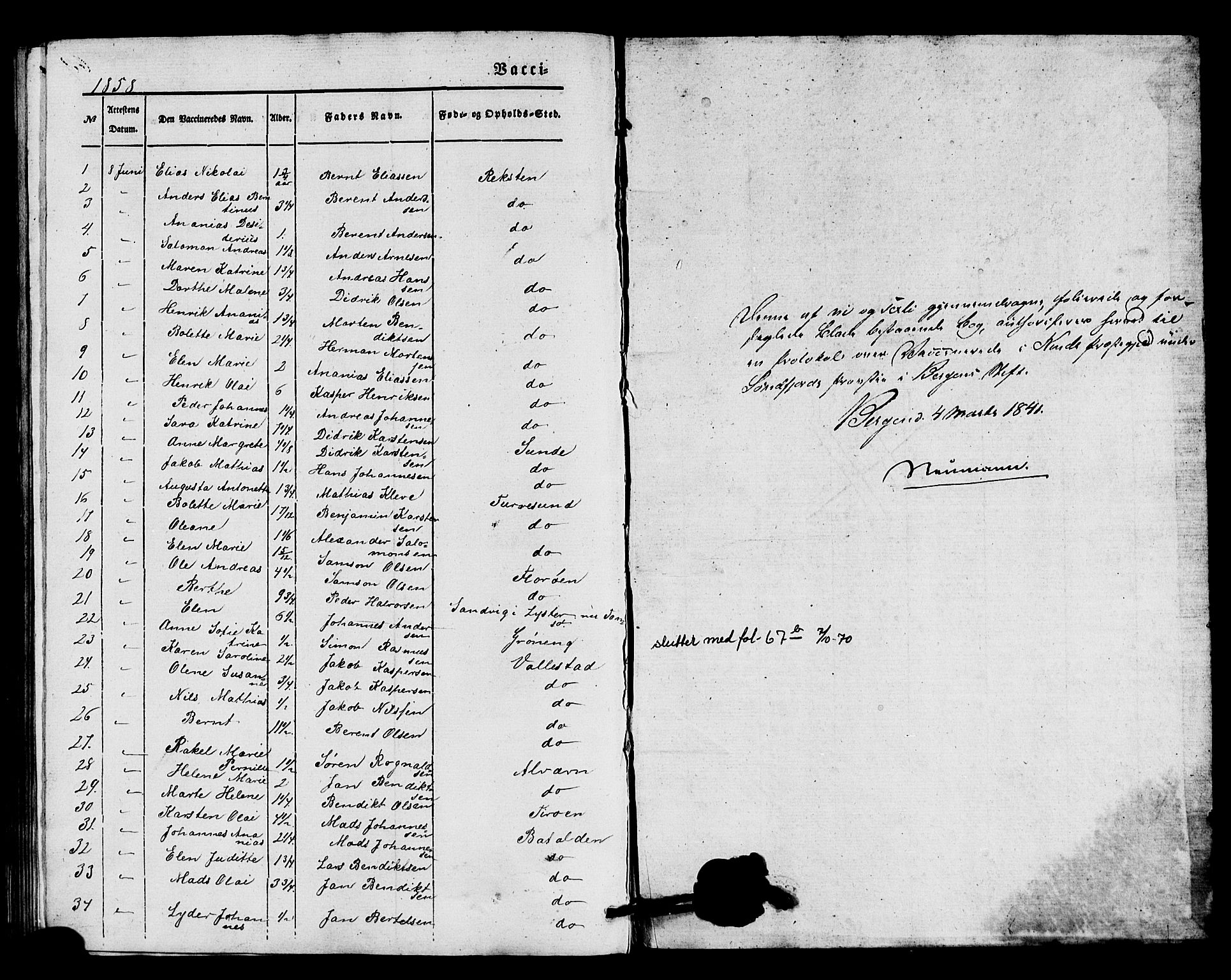 Kinn sokneprestembete, SAB/A-80801/H/Haa/Haaa/L0016: Parish register (official) no. A 16, 1841-1858, p. 68