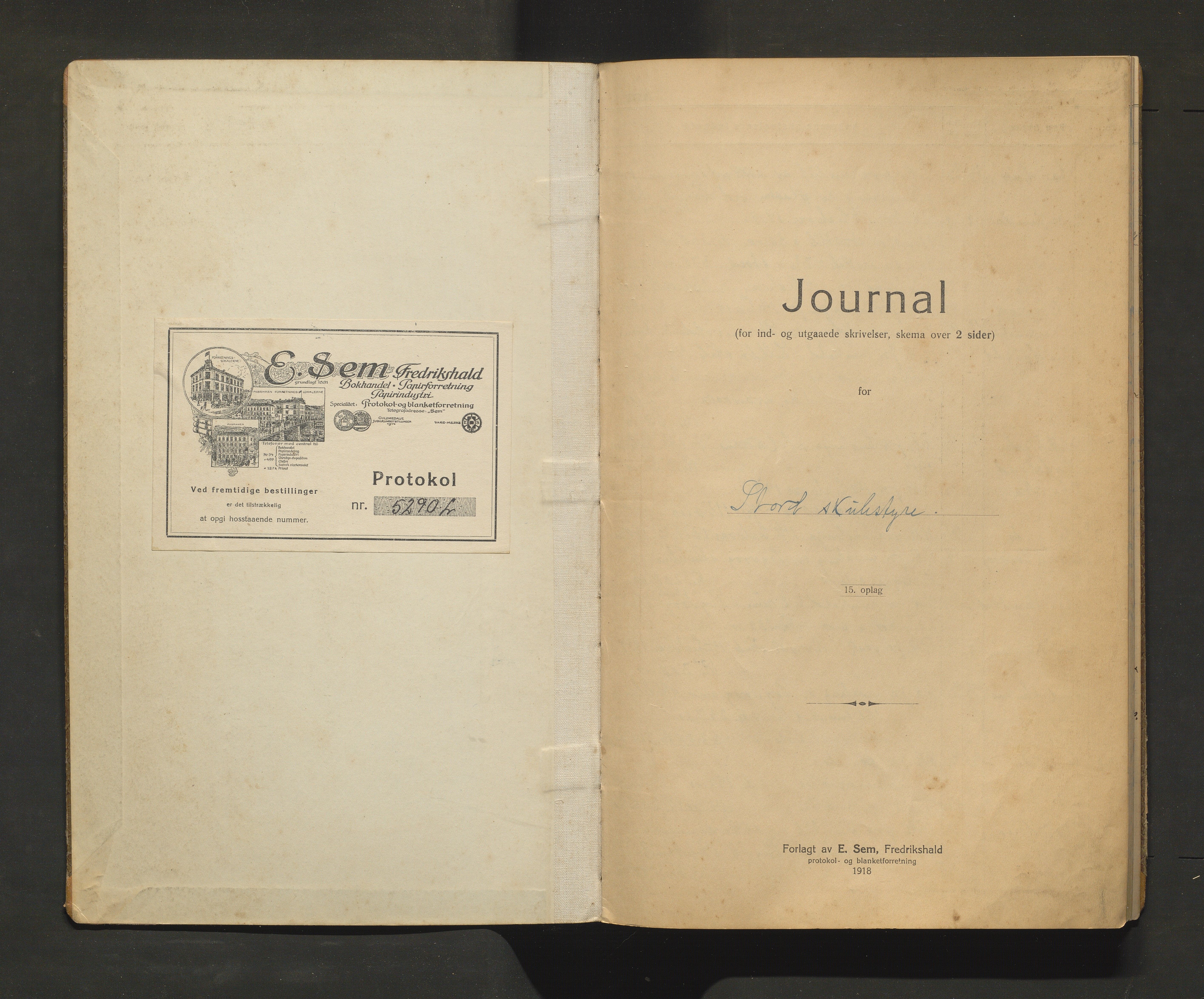 Stord kommune. Skulestyret, IKAH/1221-211/C/Ca/L0002: Postjournal for Stord skulestyre, 1919-1921