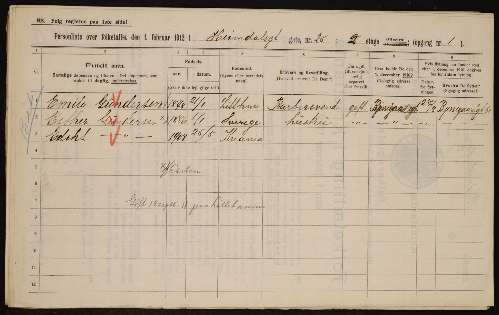 OBA, Municipal Census 1912 for Kristiania, 1912, p. 37235