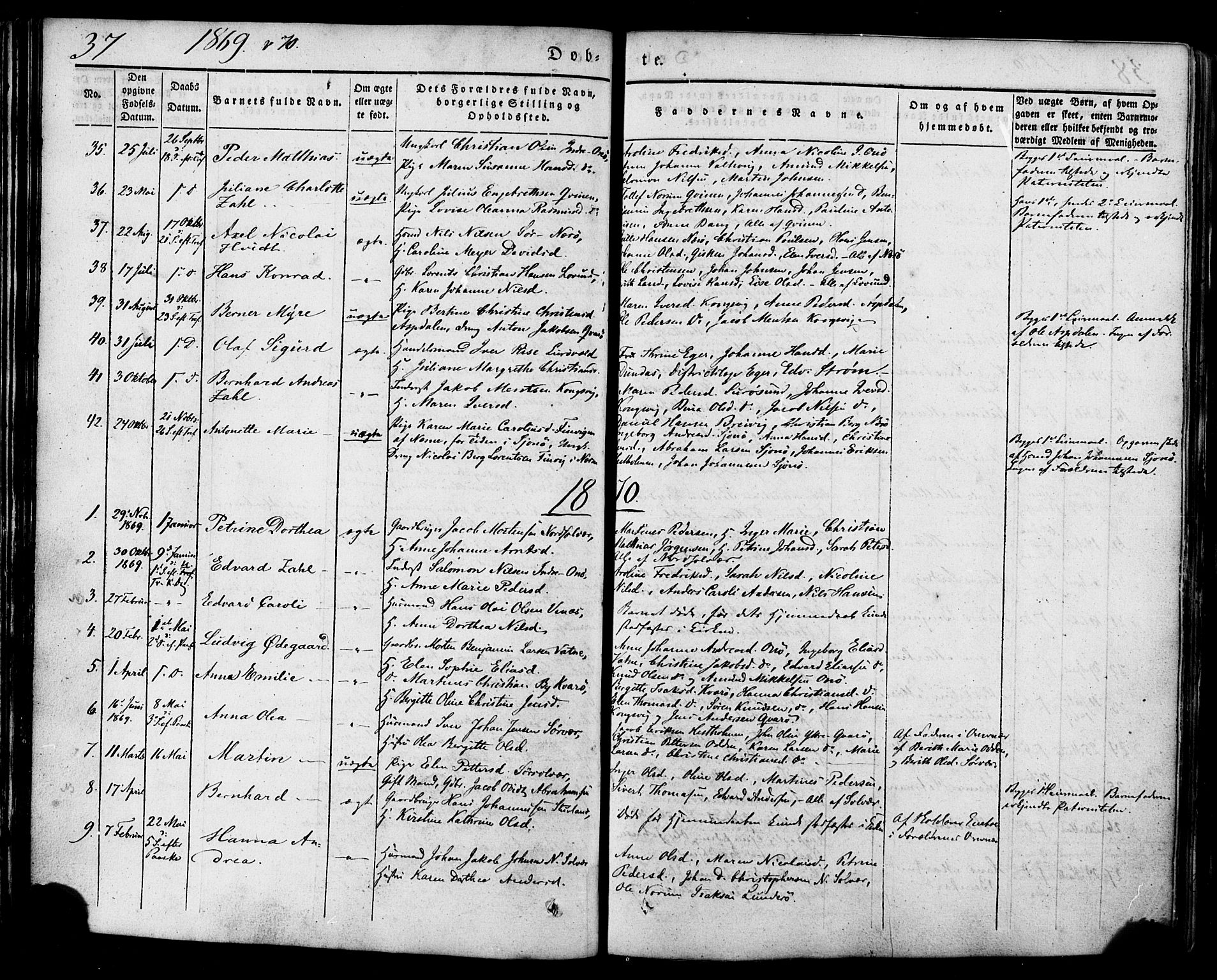 Ministerialprotokoller, klokkerbøker og fødselsregistre - Nordland, SAT/A-1459/839/L0567: Parish register (official) no. 839A04, 1863-1879, p. 37