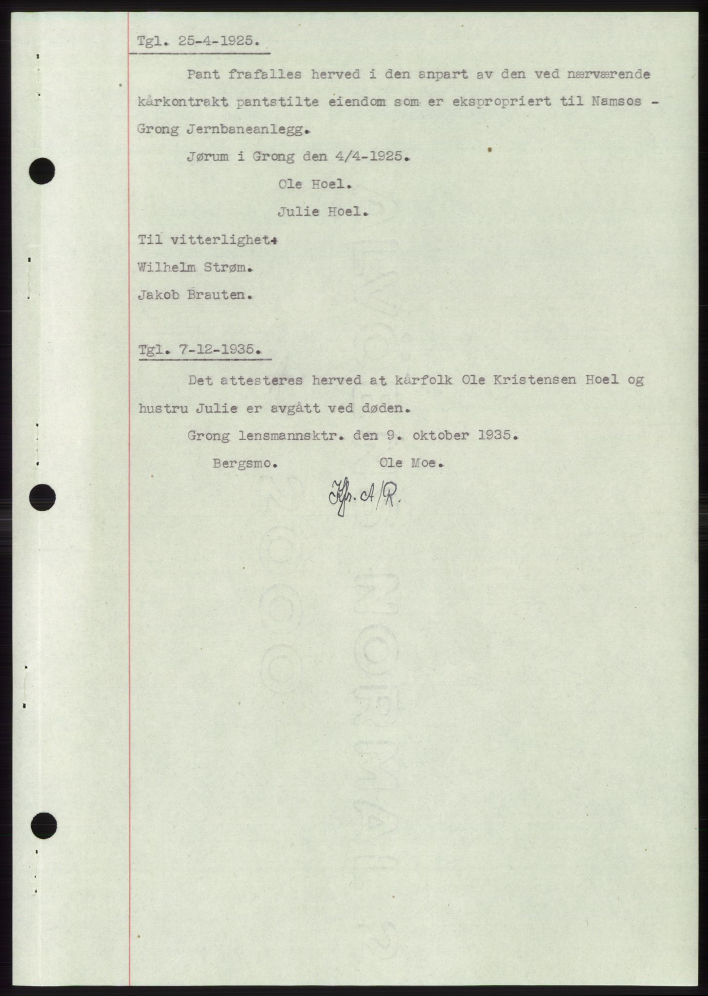 Namdal sorenskriveri, SAT/A-4133/1/2/2C: Mortgage book no. -, 1916-1921, Deed date: 26.04.1918