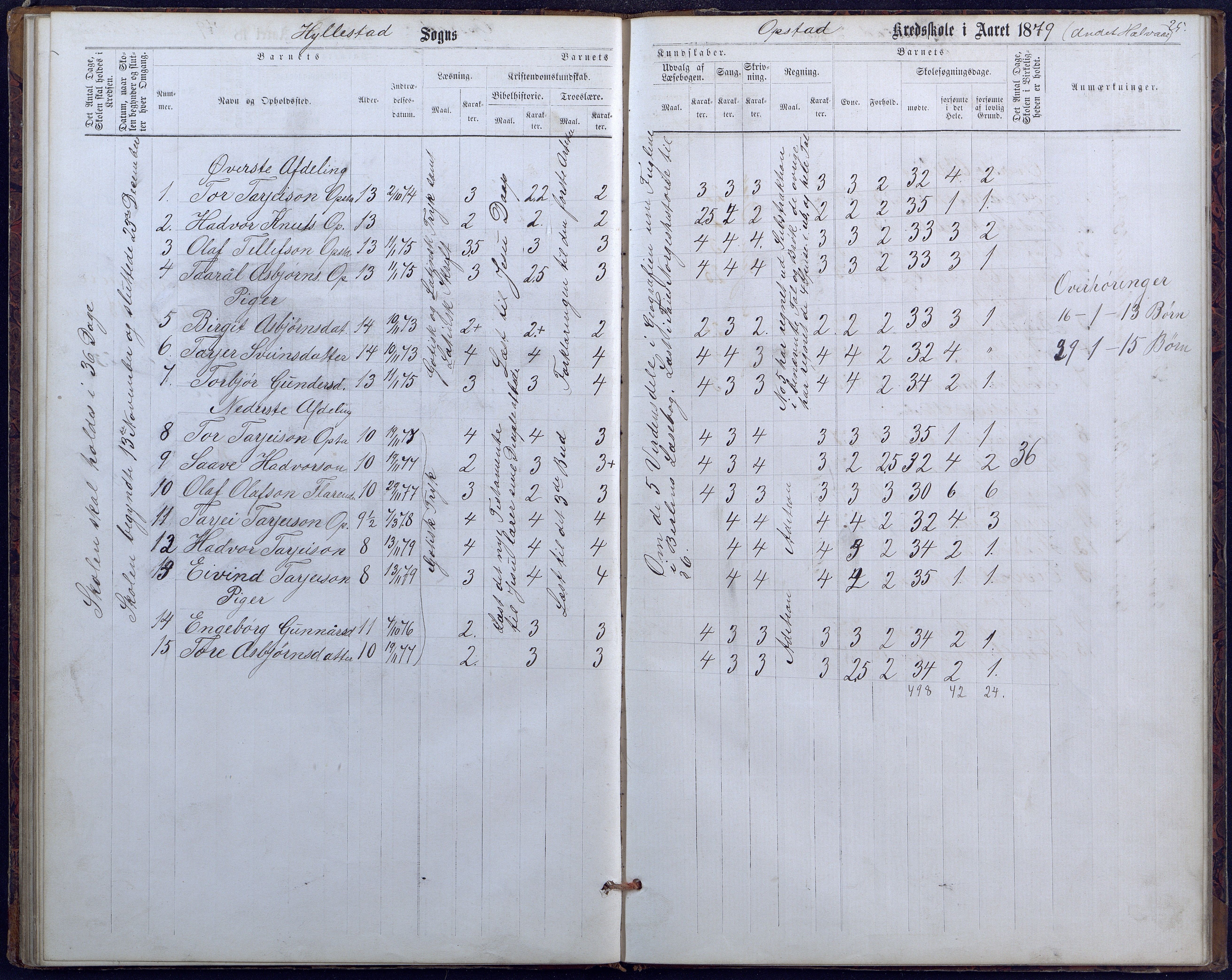 Hylestad kommune, AAKS/KA0939-PK/03/03b/L0010: Skoleprotokoll for Haugen skolekrets, 1867-1890, p. 25