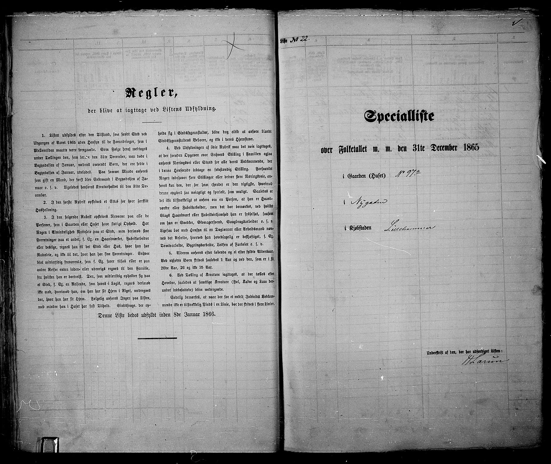 RA, 1865 census for Fåberg/Lillehammer, 1865, p. 50