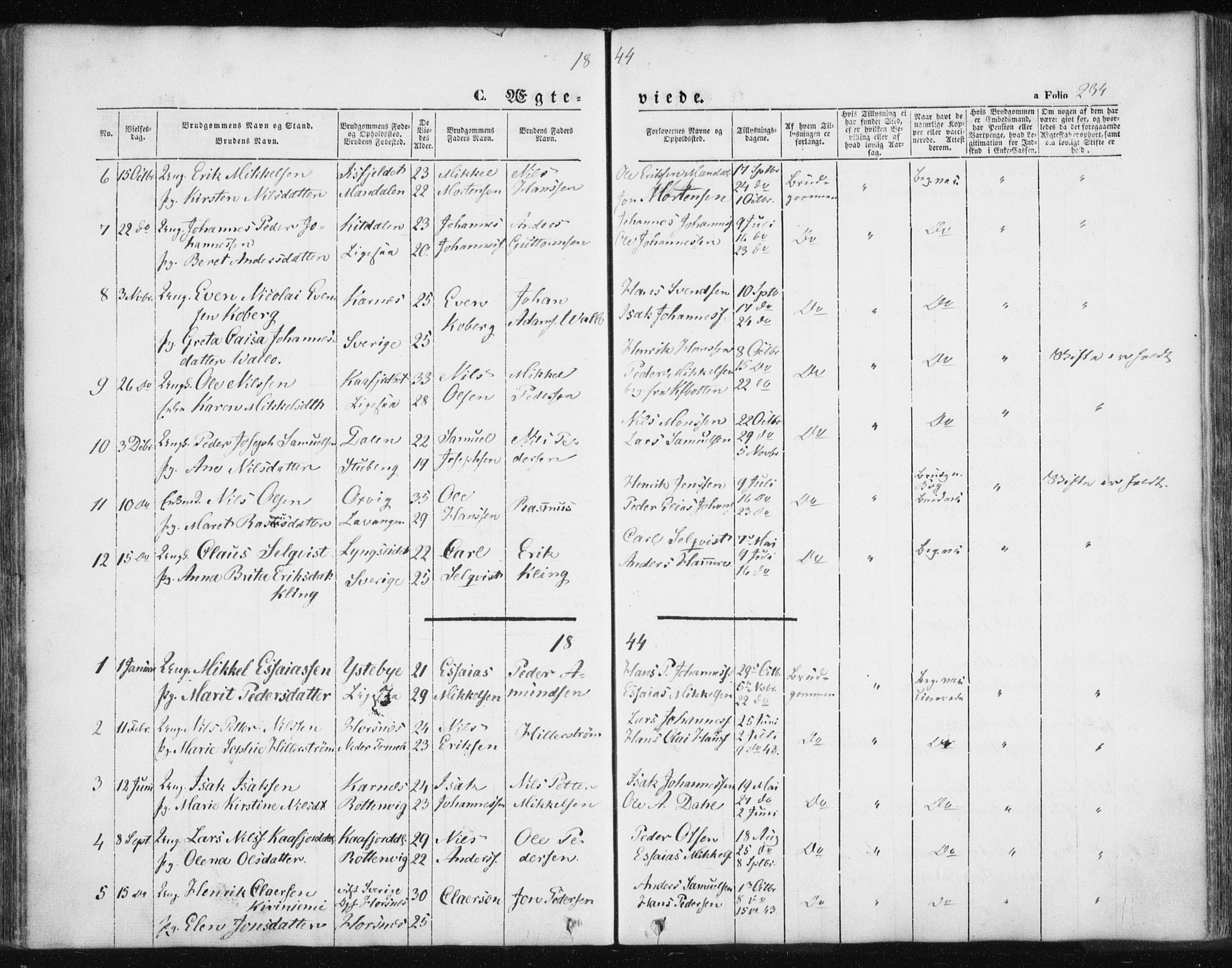 Lyngen sokneprestembete, SATØ/S-1289/H/He/Hea/L0004kirke: Parish register (official) no. 4, 1839-1858, p. 234