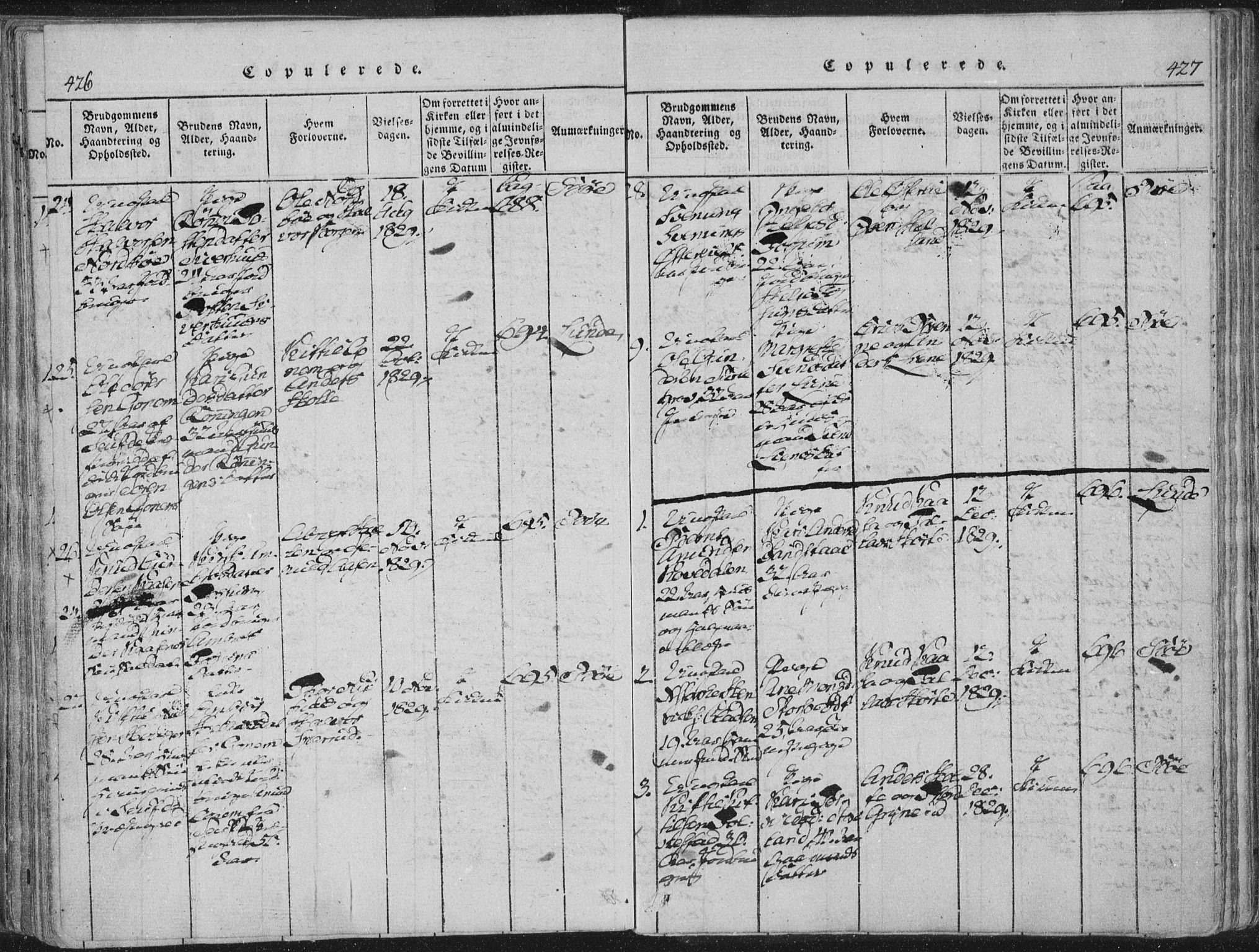 Bø kirkebøker, SAKO/A-257/F/Fa/L0006: Parish register (official) no. 6, 1815-1831, p. 426-427