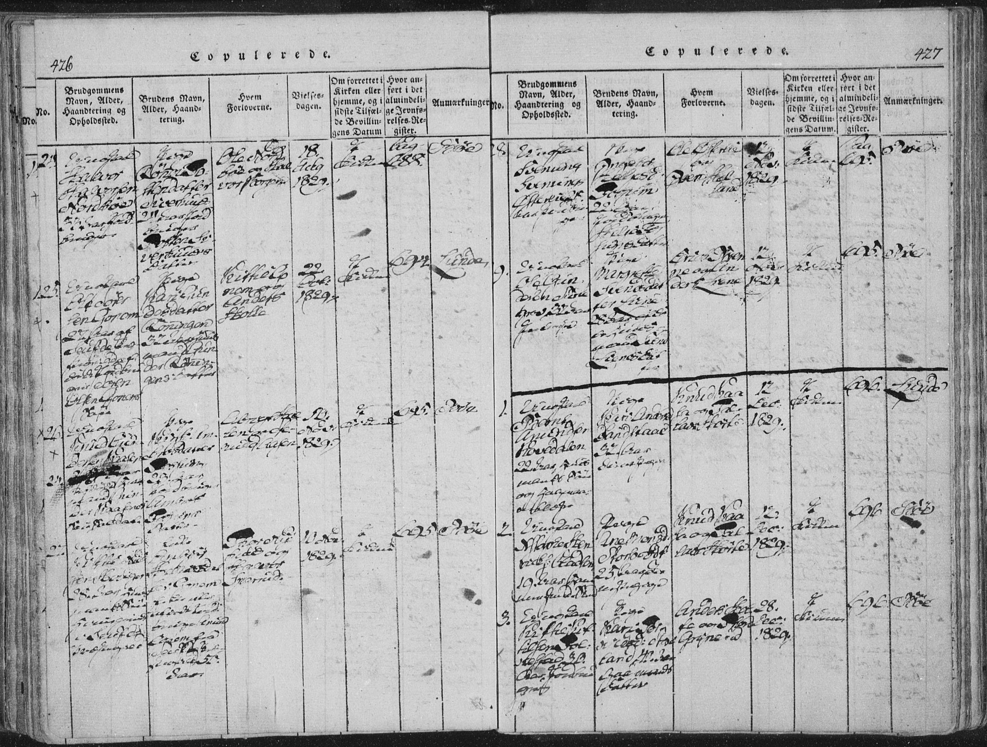 Bø kirkebøker, AV/SAKO-A-257/F/Fa/L0006: Parish register (official) no. 6, 1815-1831, p. 426-427