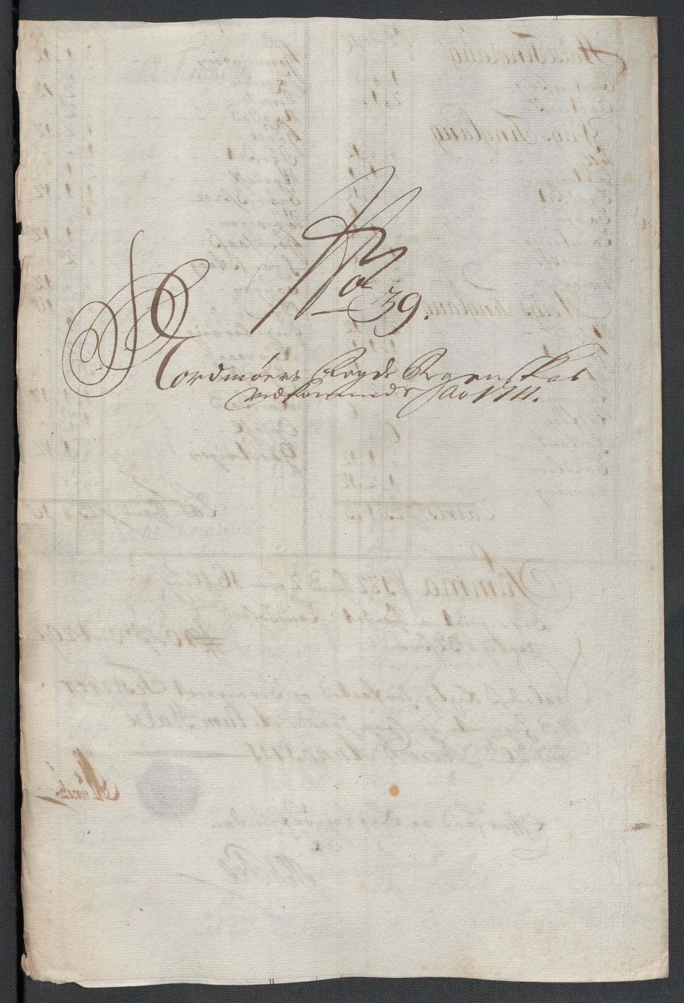 Rentekammeret inntil 1814, Reviderte regnskaper, Fogderegnskap, RA/EA-4092/R56/L3745: Fogderegnskap Nordmøre, 1711, p. 184