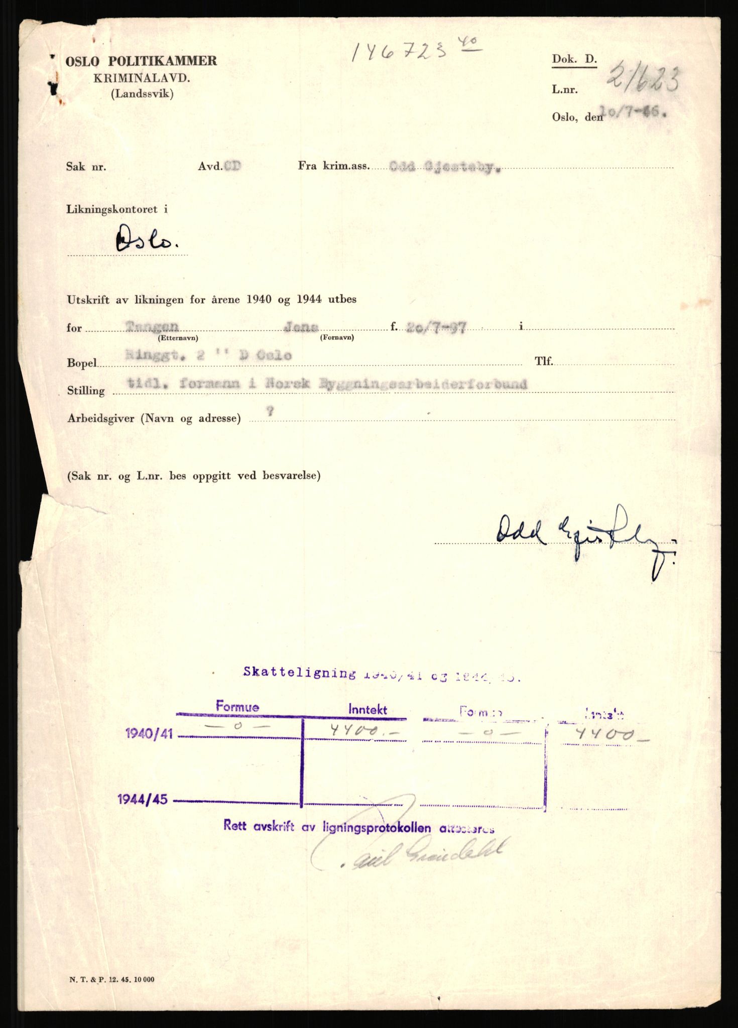 Landssvikarkivet, Oslo politikammer, AV/RA-S-3138-01/D/Da/L1026/0002: Dommer, dnr. 4168 - 4170 / Dnr. 4169, 1945-1948, p. 304