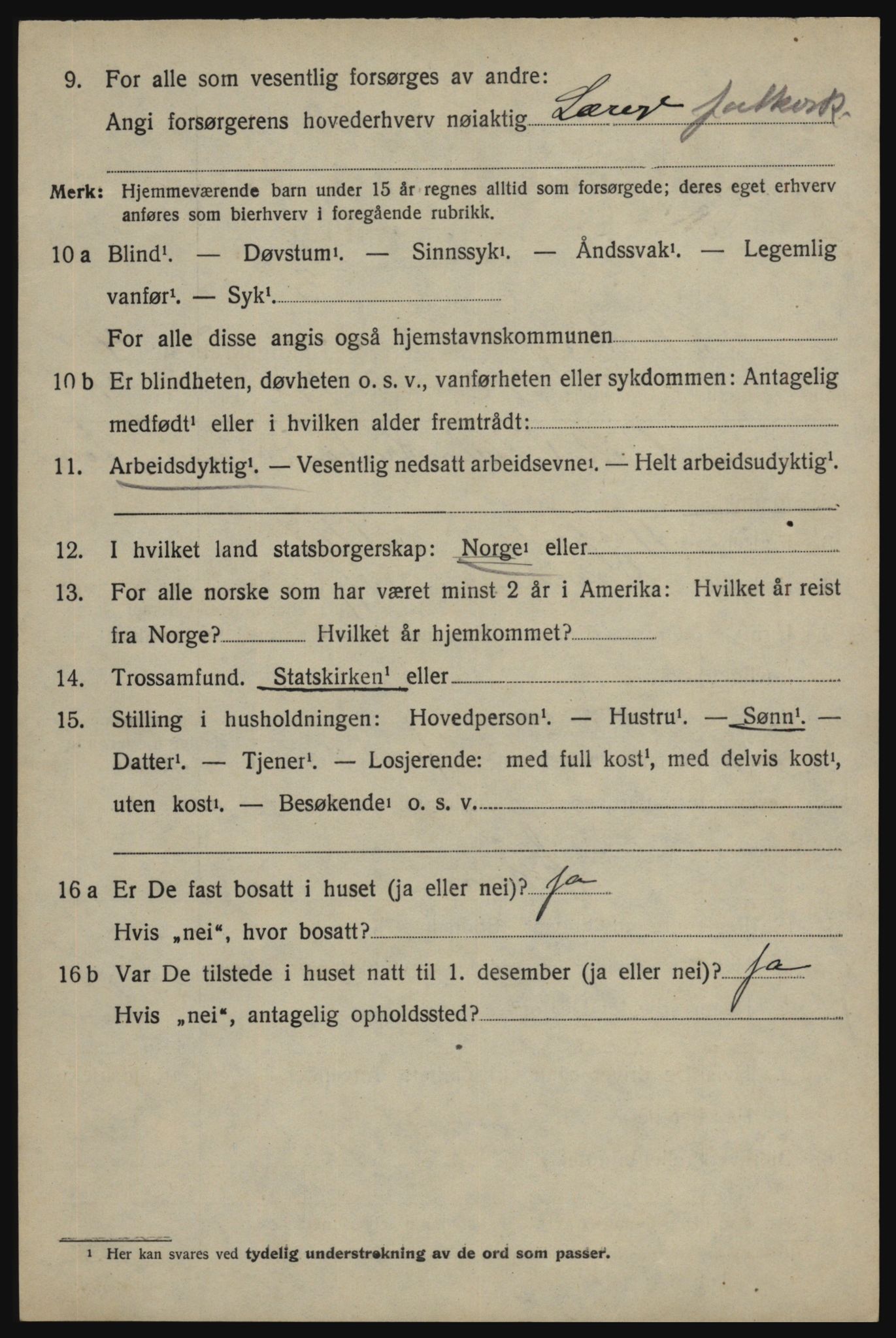 SAO, 1920 census for Skjeberg, 1920, p. 5496