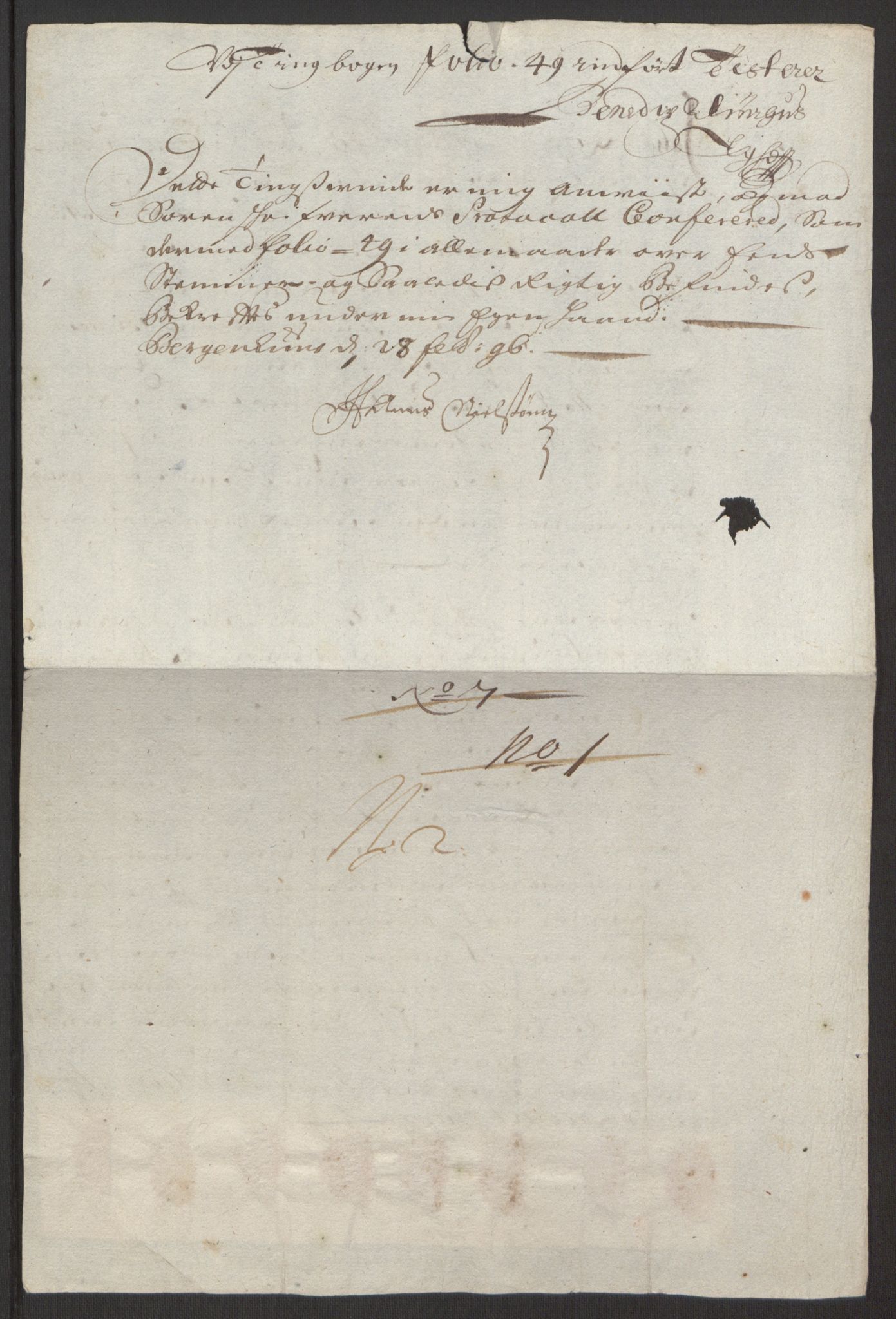 Rentekammeret inntil 1814, Reviderte regnskaper, Fogderegnskap, AV/RA-EA-4092/R48/L2976: Fogderegnskap Sunnhordland og Hardanger, 1695-1696, p. 142