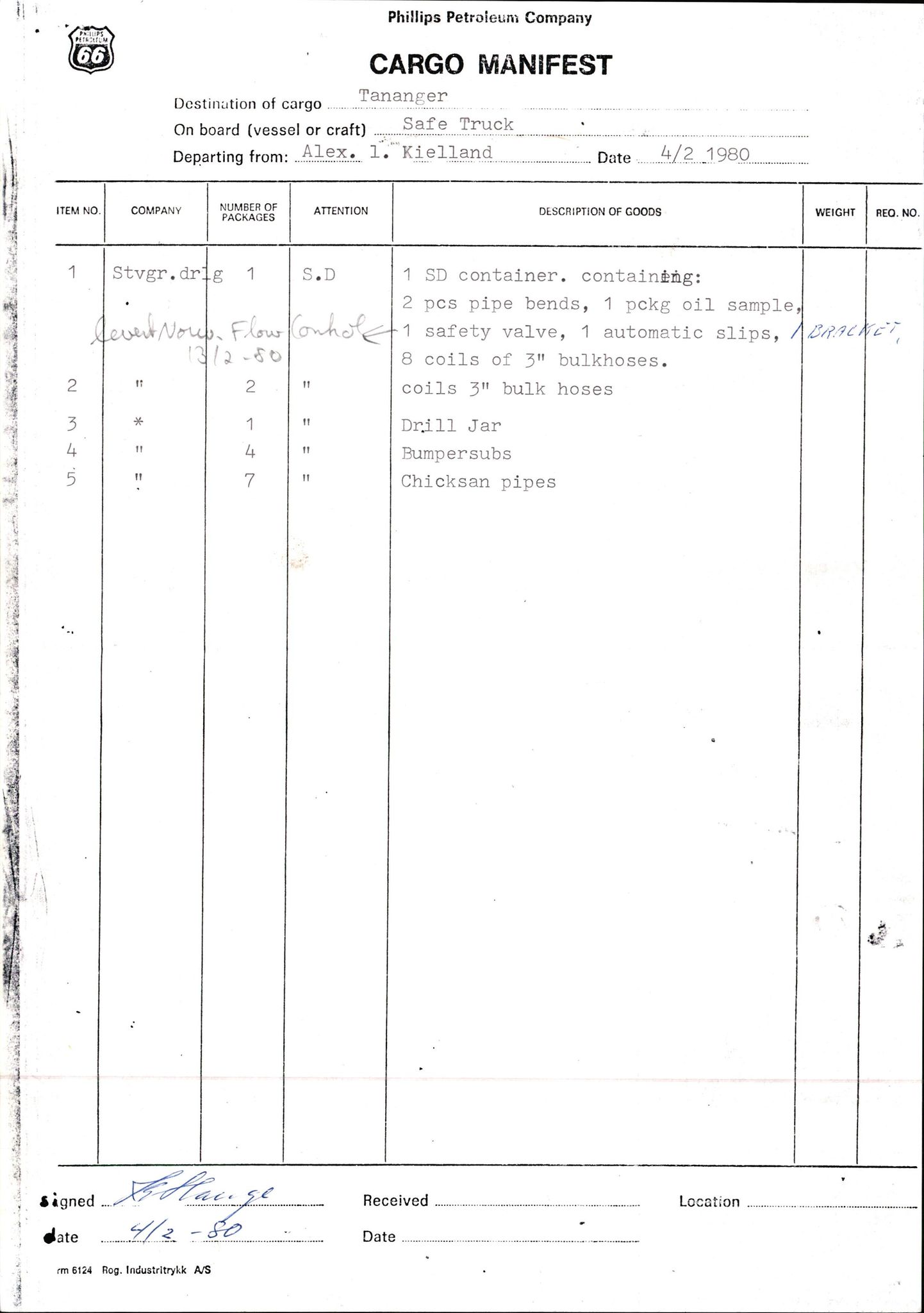 Pa 1503 - Stavanger Drilling AS, AV/SAST-A-101906/2/E/Ec/Eca/L0002: Korrespondanse, 1974-1982