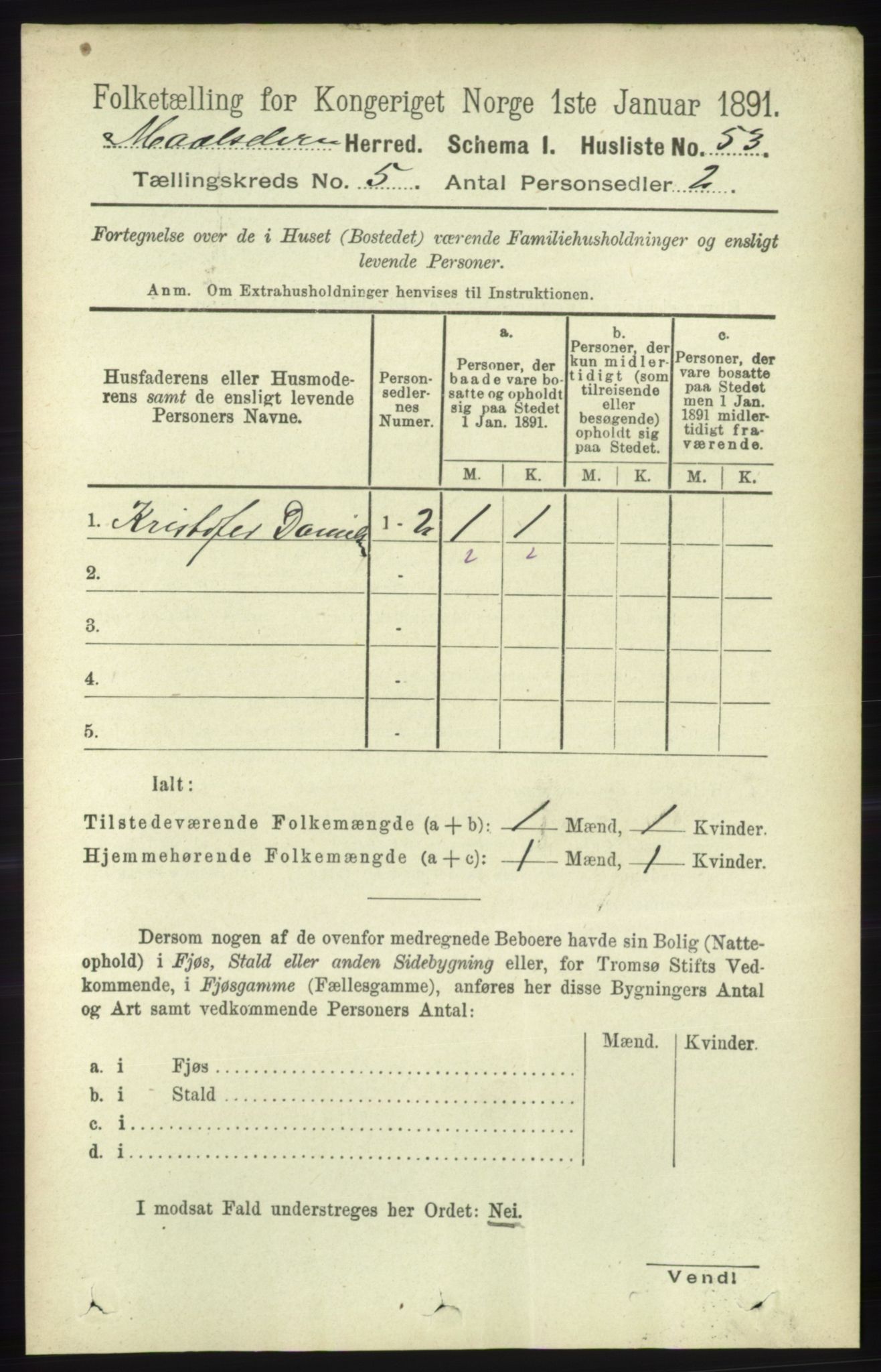 RA, 1891 census for 1924 Målselv, 1891, p. 1602