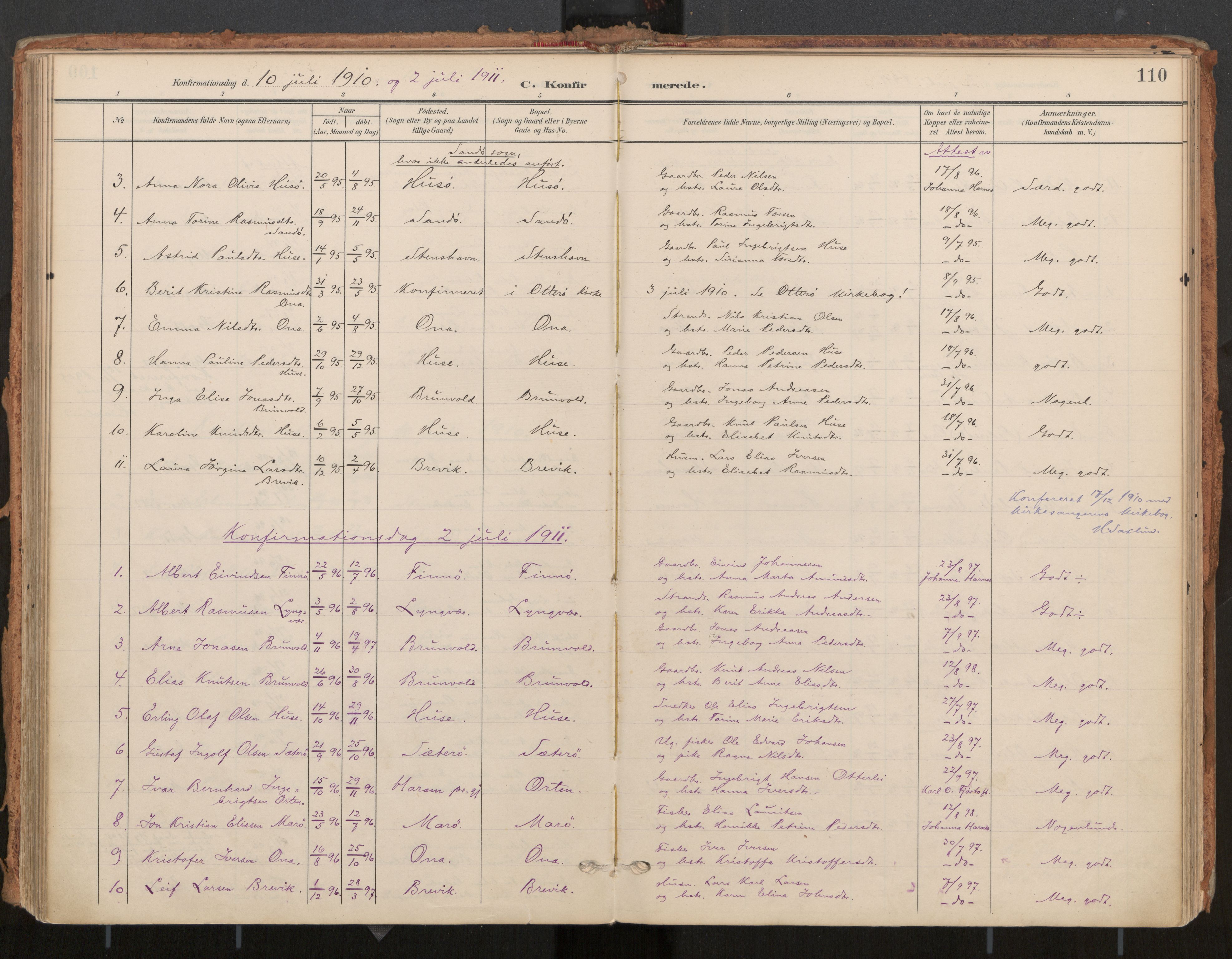 Ministerialprotokoller, klokkerbøker og fødselsregistre - Møre og Romsdal, AV/SAT-A-1454/561/L0730: Parish register (official) no. 561A04, 1901-1929, p. 110