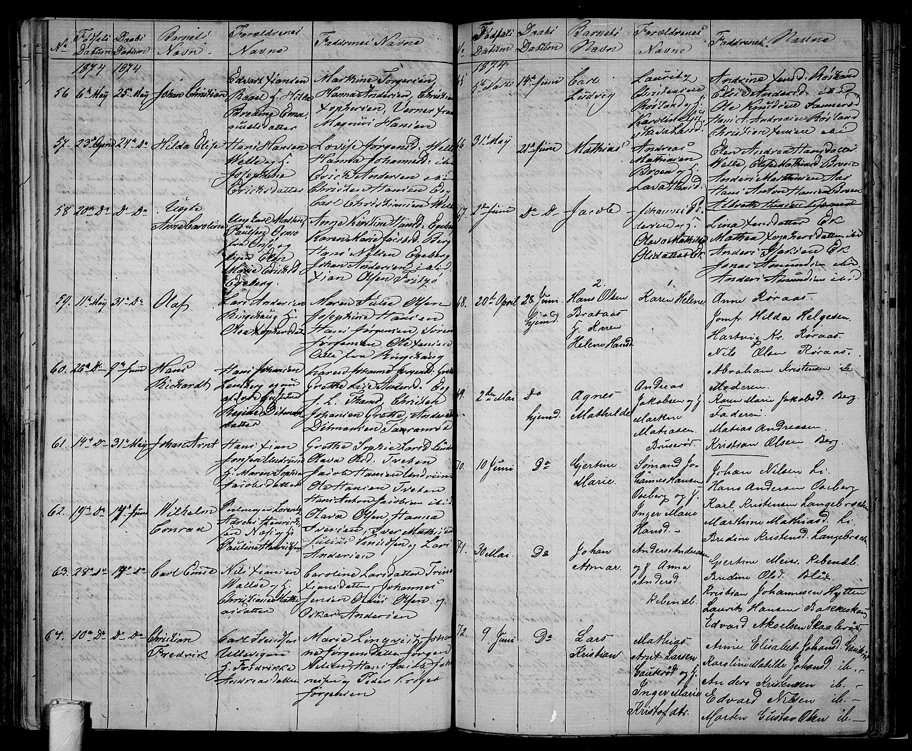 Sem kirkebøker, AV/SAKO-A-5/G/Ga/L0004: Parish register (copy) no. I 4, 1855-1877