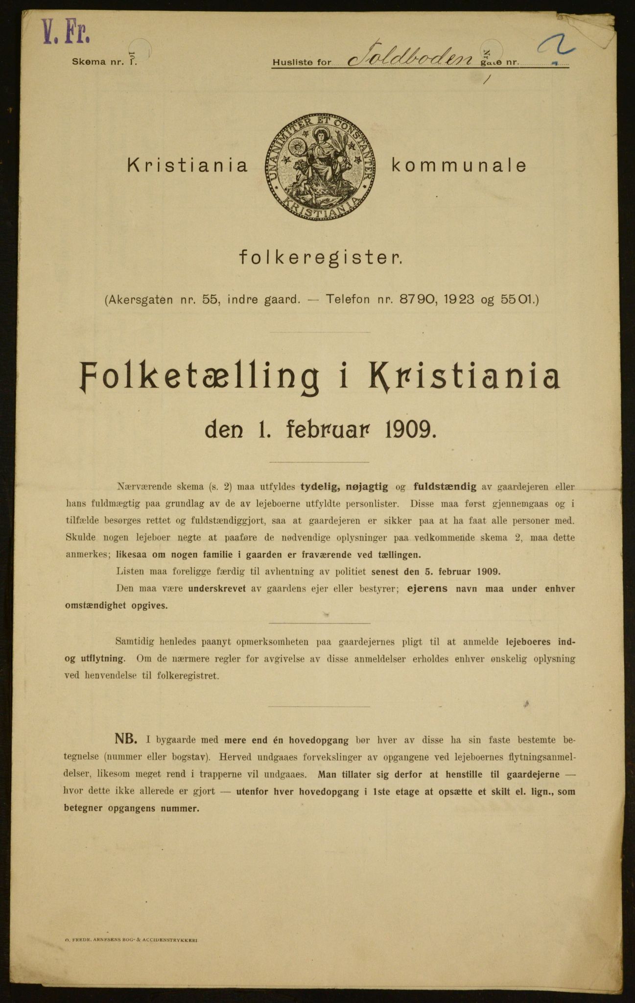 OBA, Municipal Census 1909 for Kristiania, 1909, p. 102495