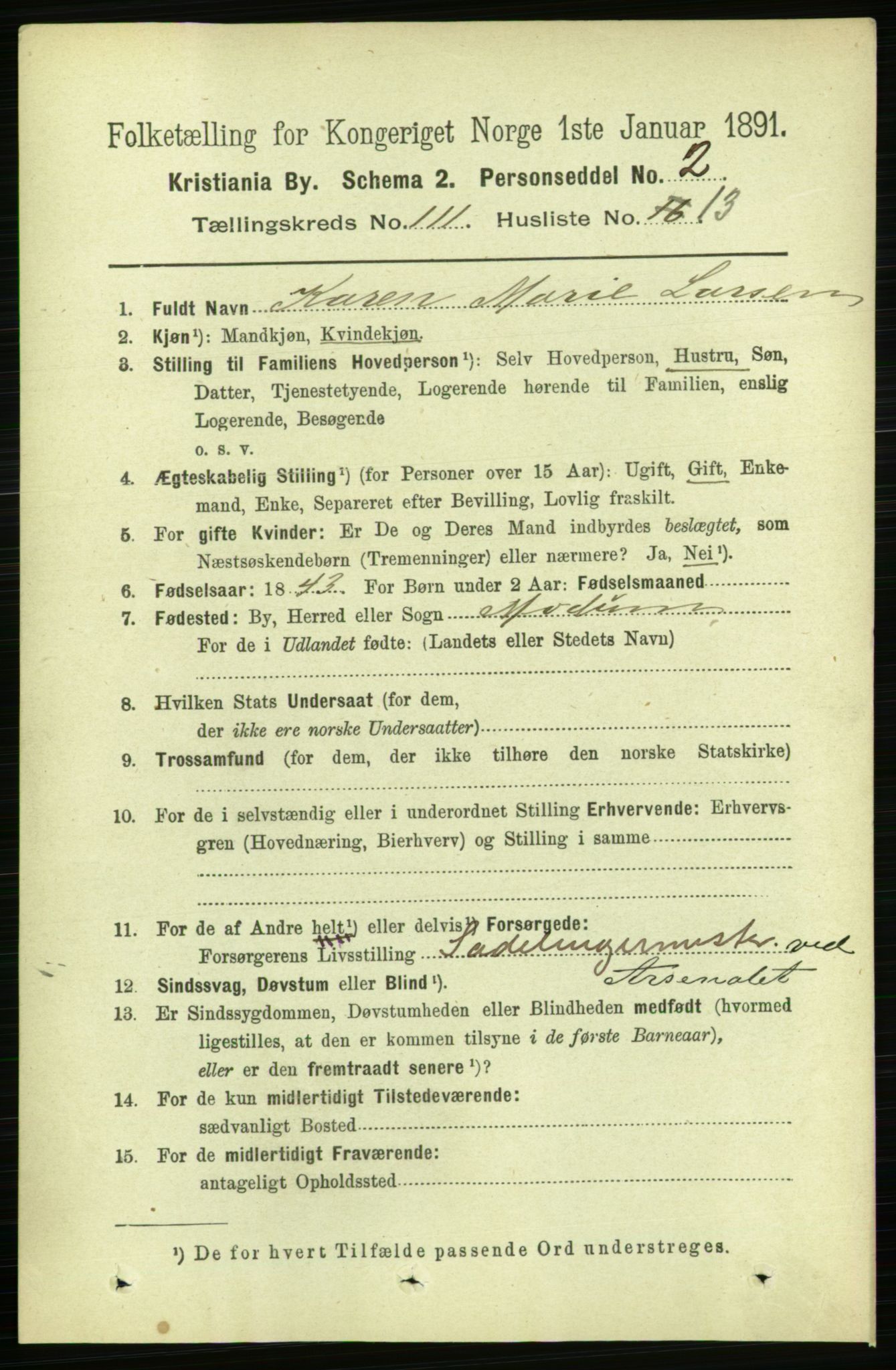 RA, 1891 census for 0301 Kristiania, 1891, p. 58257