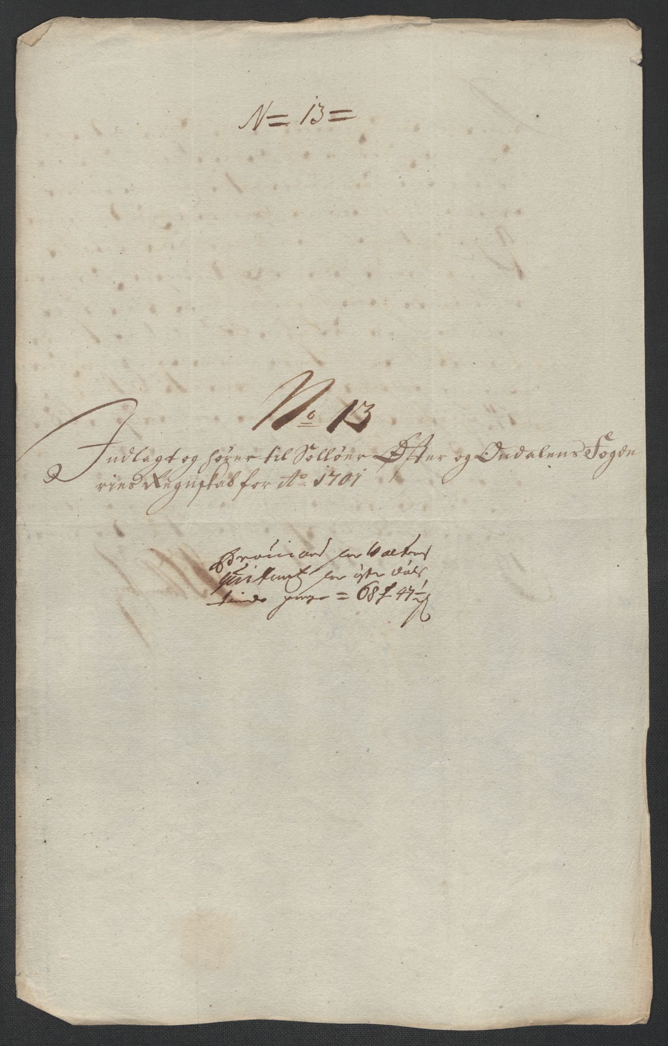 Rentekammeret inntil 1814, Reviderte regnskaper, Fogderegnskap, AV/RA-EA-4092/R13/L0839: Fogderegnskap Solør, Odal og Østerdal, 1701, p. 205