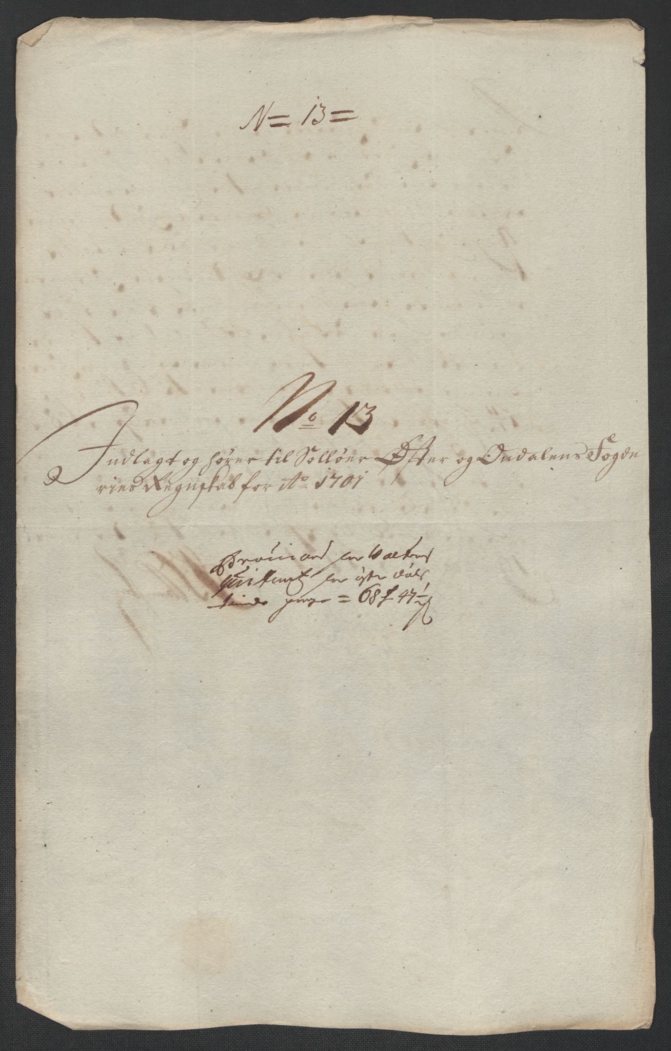 Rentekammeret inntil 1814, Reviderte regnskaper, Fogderegnskap, RA/EA-4092/R13/L0839: Fogderegnskap Solør, Odal og Østerdal, 1701, p. 205