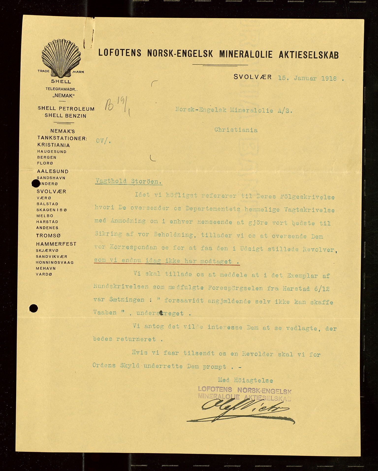 Pa 1521 - A/S Norske Shell, AV/SAST-A-101915/E/Ea/Eaa/L0022: Sjefskorrespondanse, 1918, p. 65