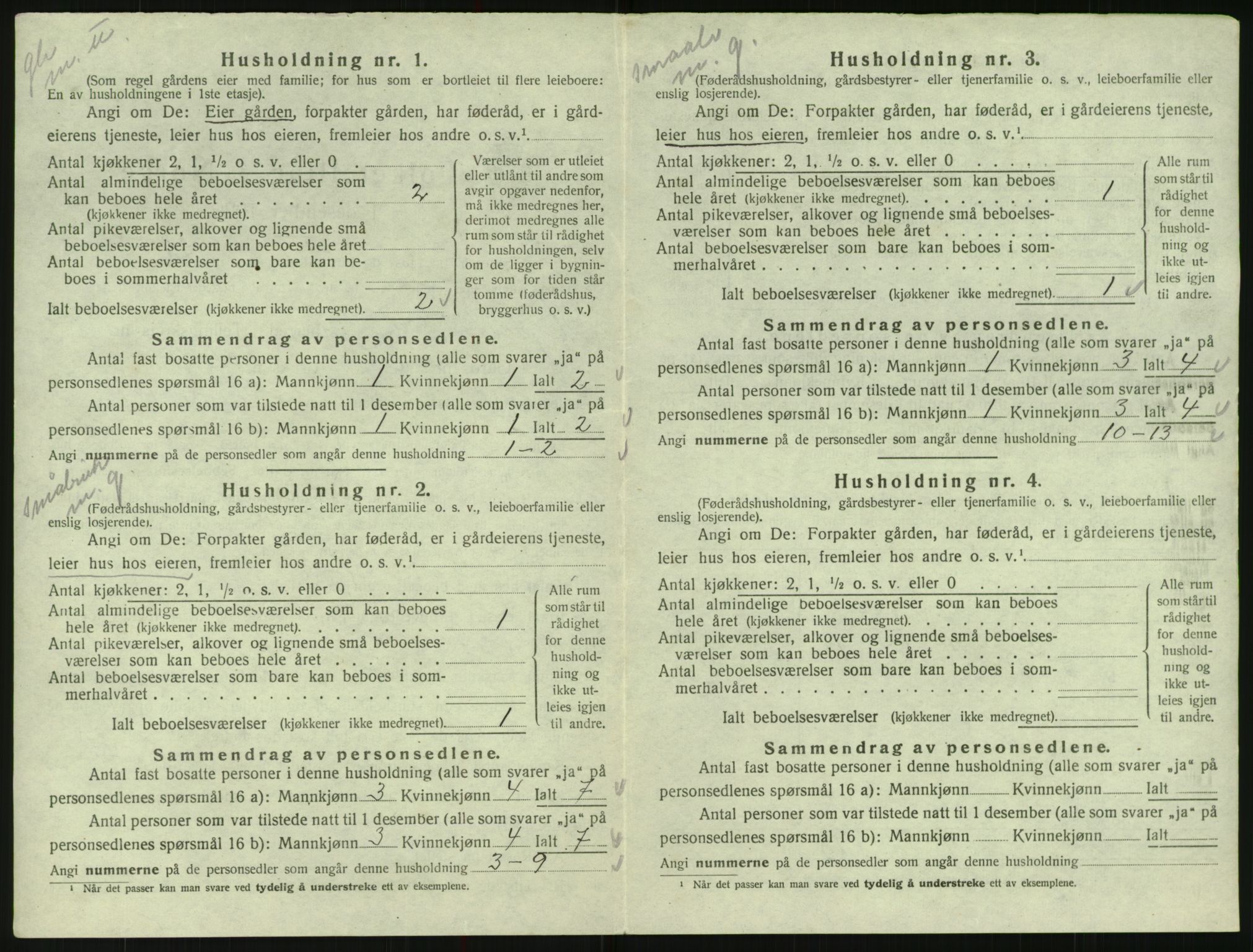 SAK, 1920 census for Hylestad, 1920, p. 177