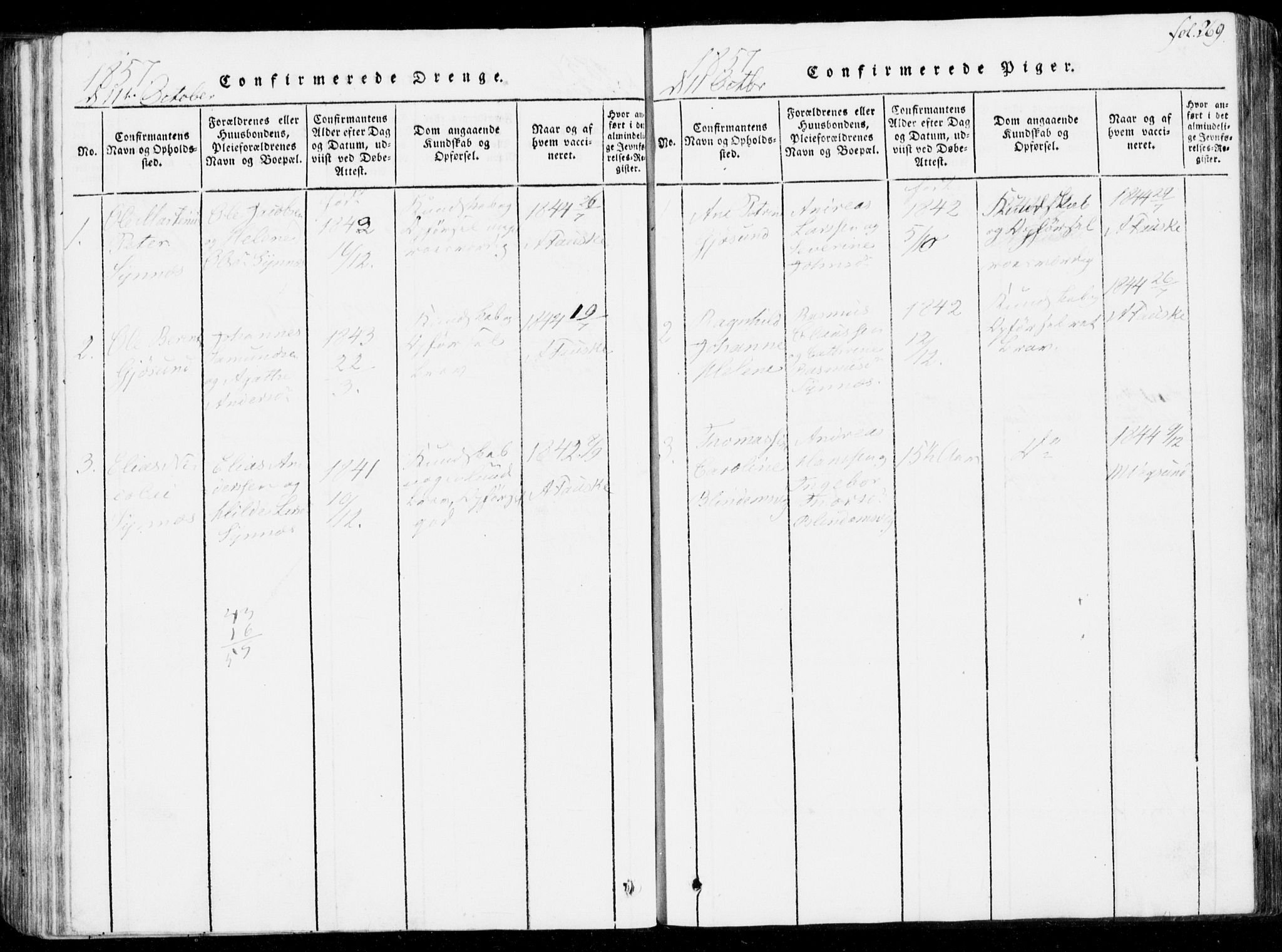 Ministerialprotokoller, klokkerbøker og fødselsregistre - Møre og Romsdal, SAT/A-1454/537/L0517: Parish register (official) no. 537A01, 1818-1862, p. 269