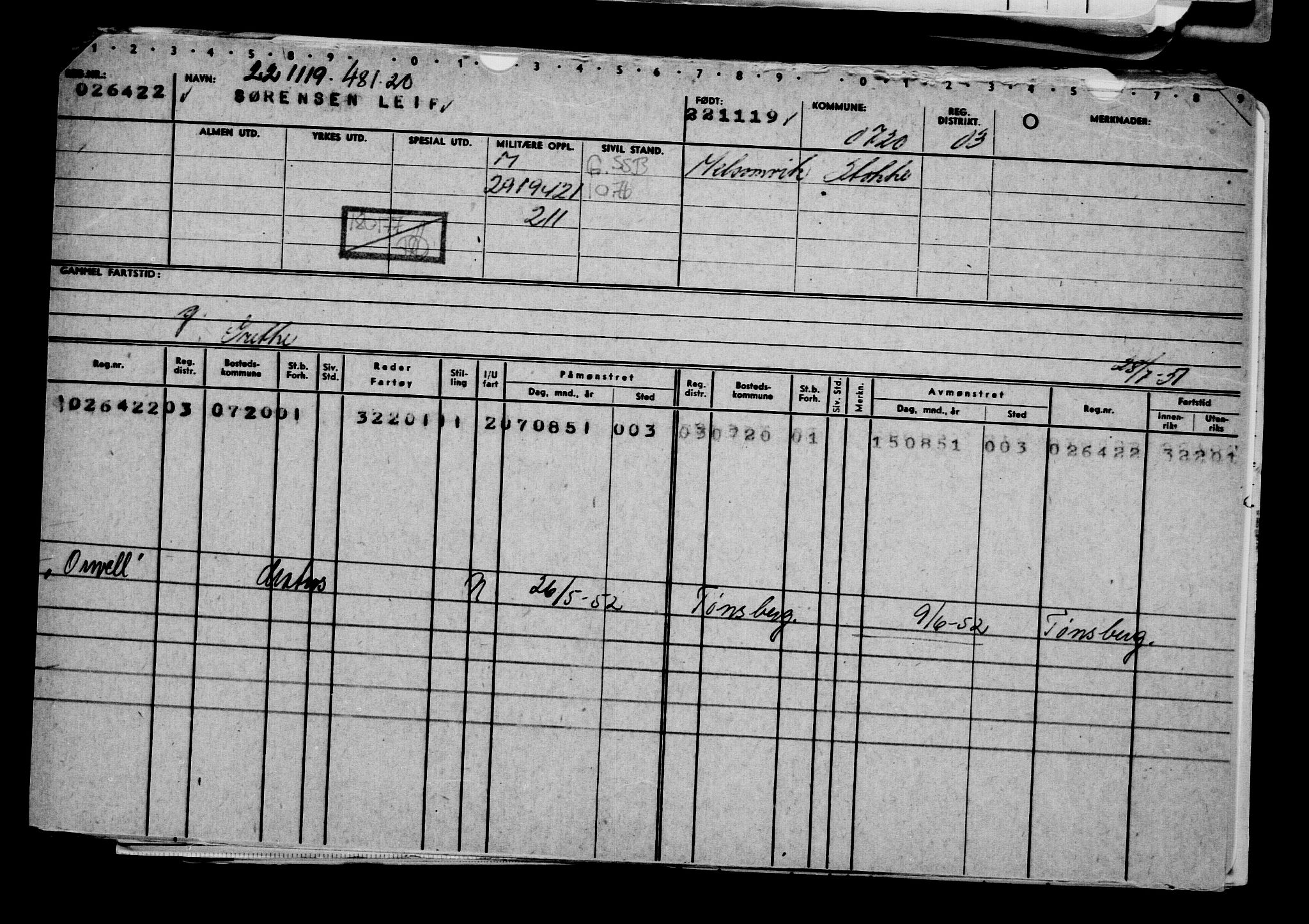 Direktoratet for sjømenn, AV/RA-S-3545/G/Gb/L0174: Hovedkort, 1919, p. 84