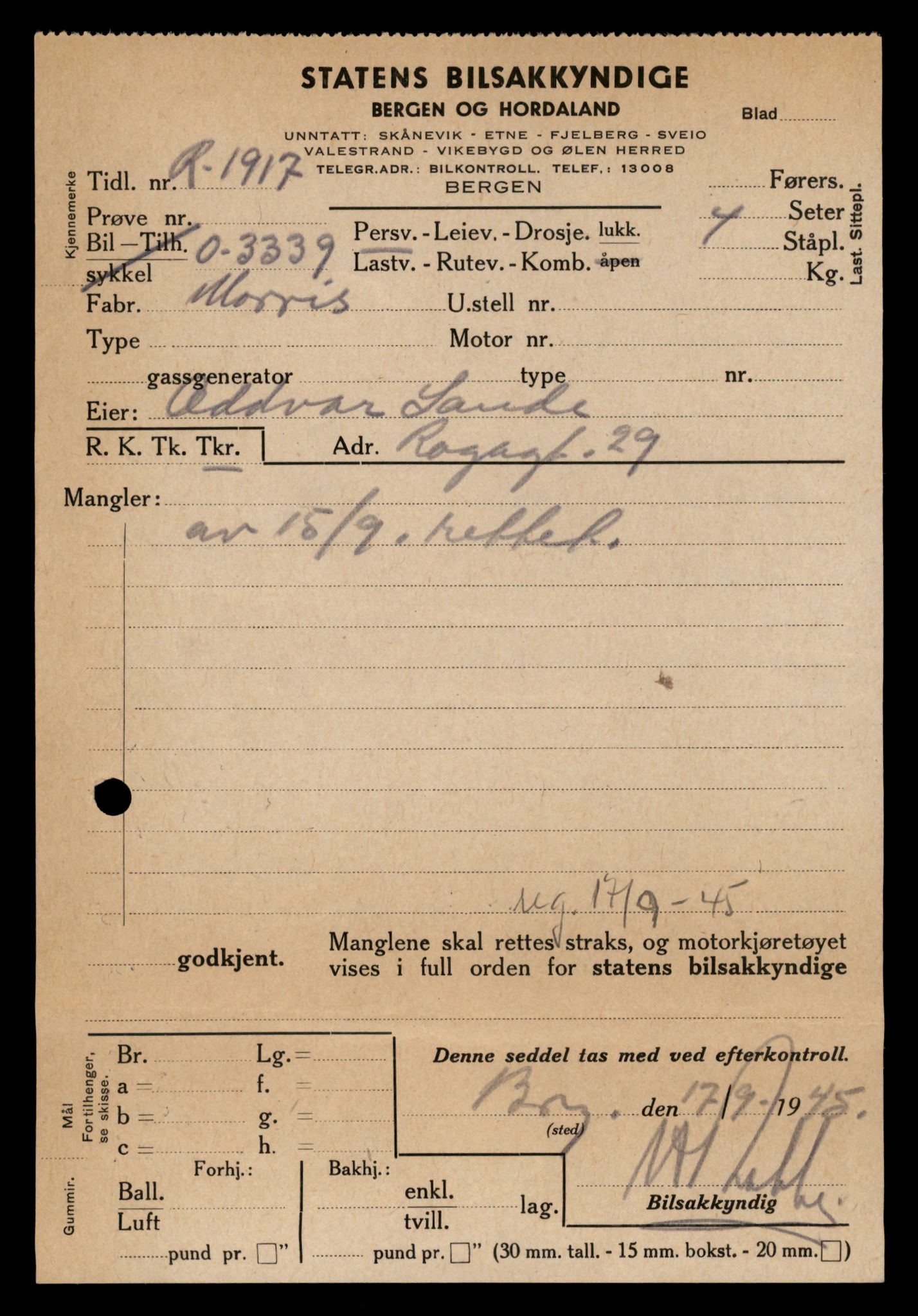 Møre og Romsdal vegkontor - Ålesund trafikkstasjon, AV/SAT-A-4099/F/Fe/L0044: Registreringskort for kjøretøy T 14205 - T 14319, 1927-1998, p. 2301