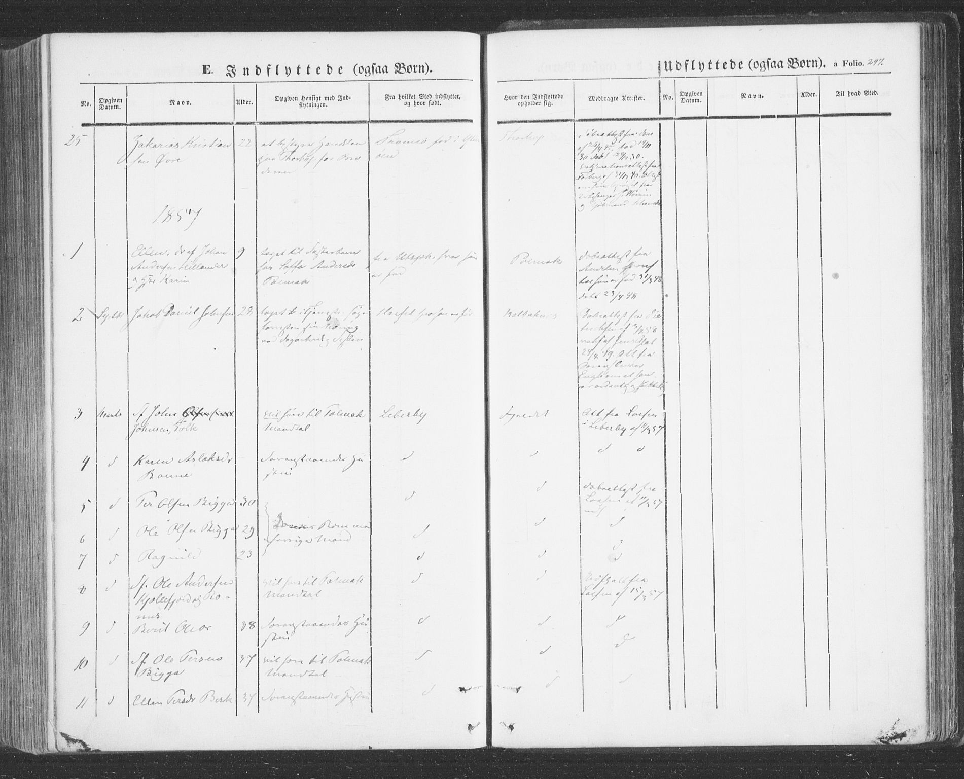 Tana sokneprestkontor, SATØ/S-1334/H/Ha/L0001kirke: Parish register (official) no. 1, 1846-1861, p. 297