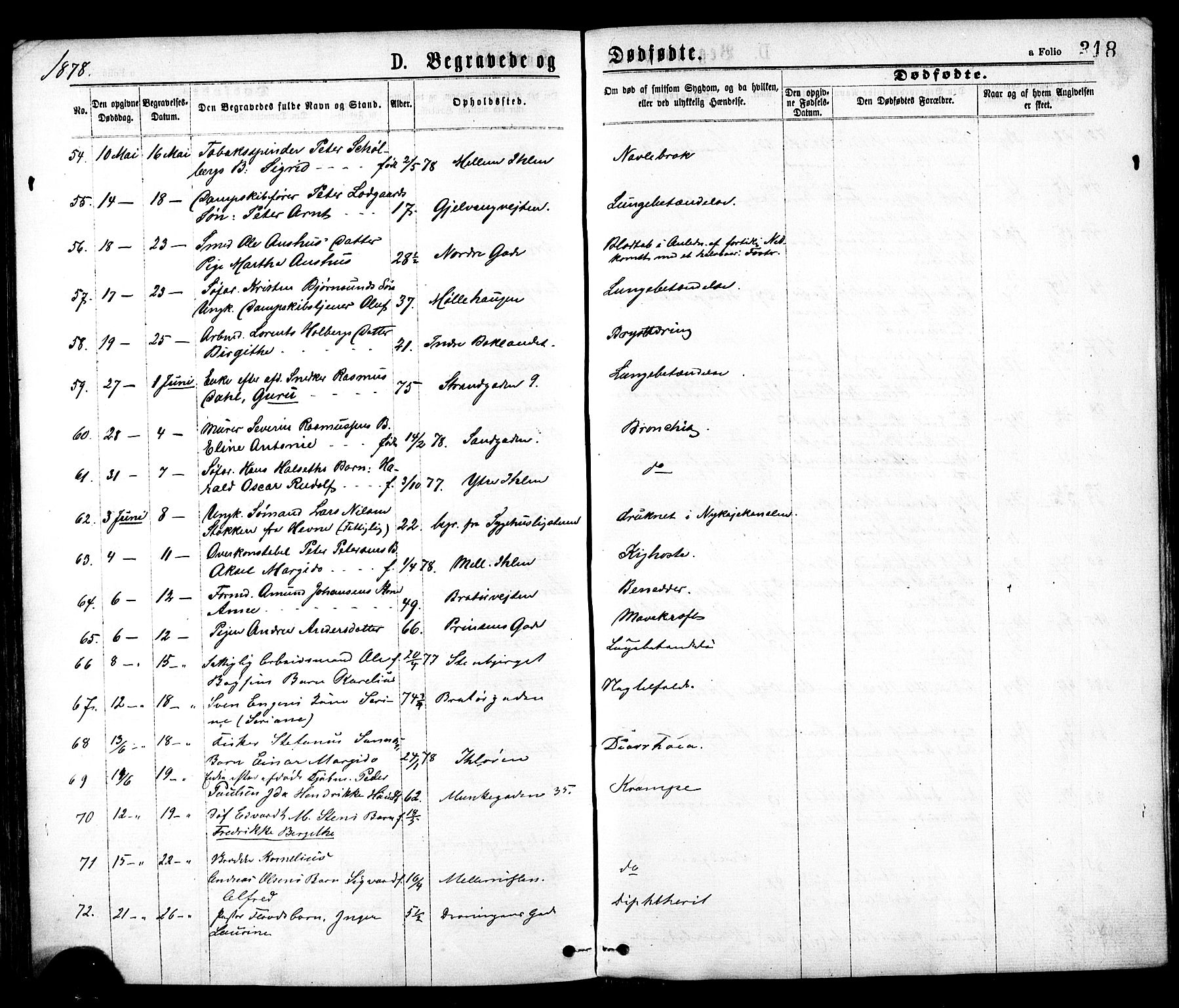 Ministerialprotokoller, klokkerbøker og fødselsregistre - Sør-Trøndelag, AV/SAT-A-1456/602/L0118: Parish register (official) no. 602A16, 1873-1879, p. 318