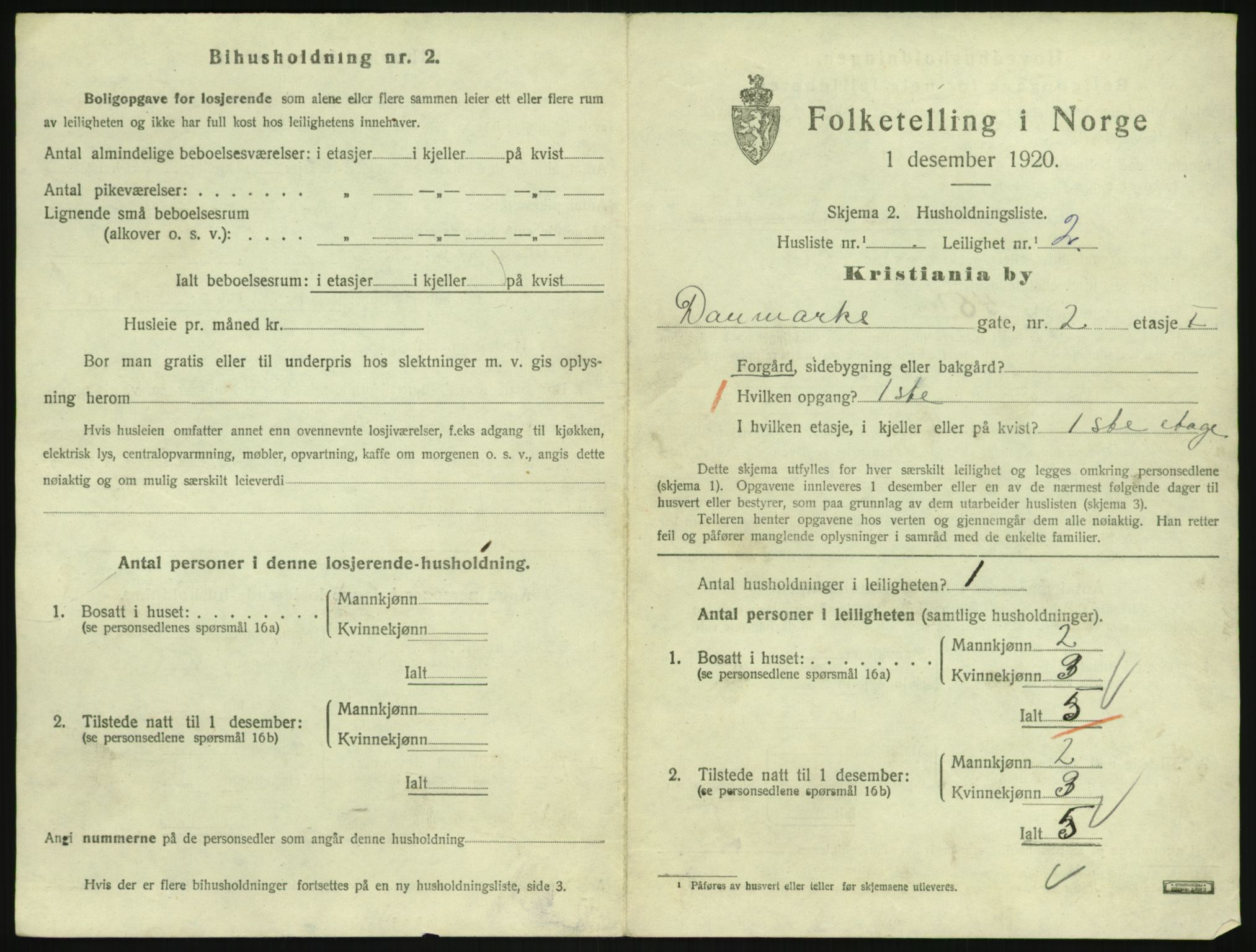 SAO, 1920 census for Kristiania, 1920, p. 14298