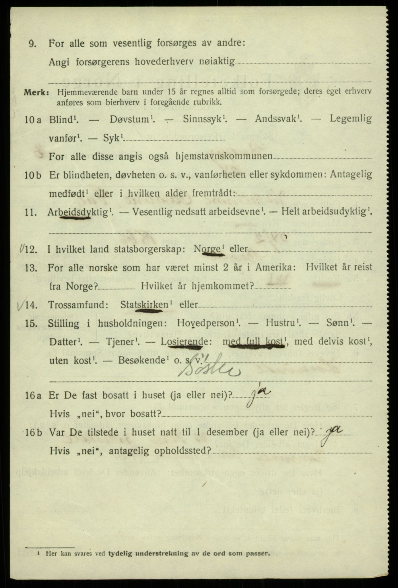 SAB, 1920 census for Bergen, 1920, p. 79080