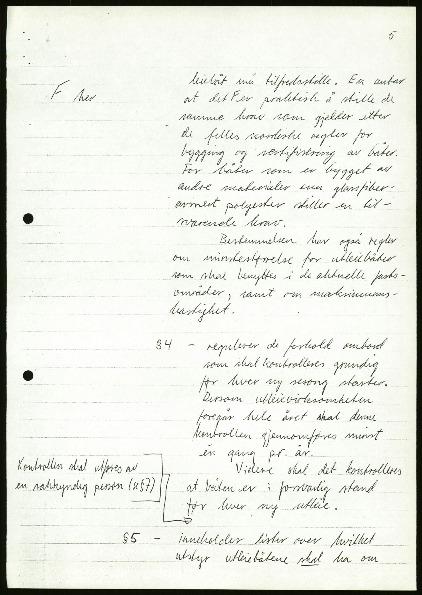 Sjøfartsdirektoratet med forløpere, generelt arkiv, AV/RA-S-1407/D/Du/Duc/L0642/0001: Skipskontrollen - Forskrifter / Forskrift om utleiebåter (2 mapper), 1978-1987, p. 183