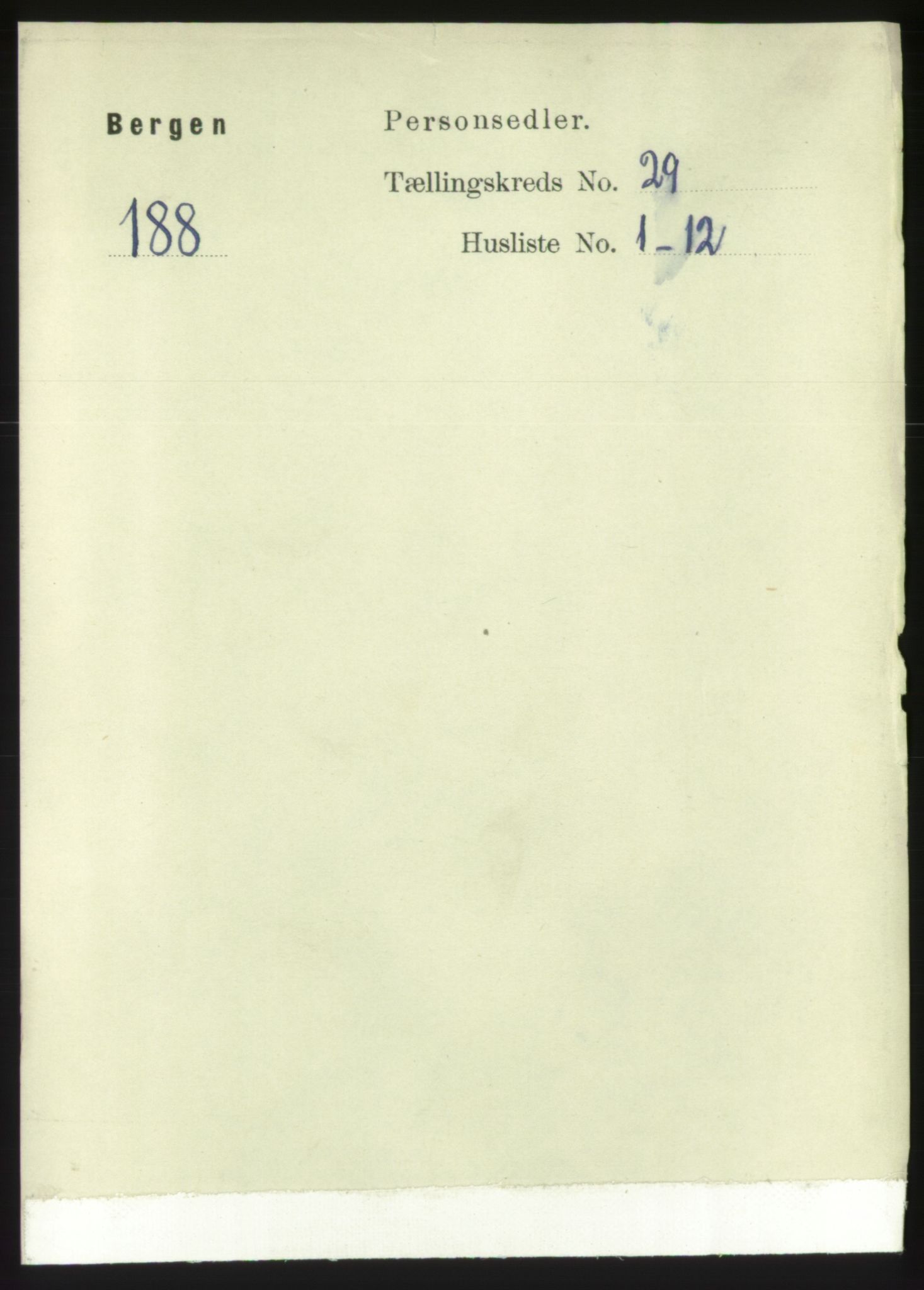 RA, 1891 Census for 1301 Bergen, 1891, p. 37192