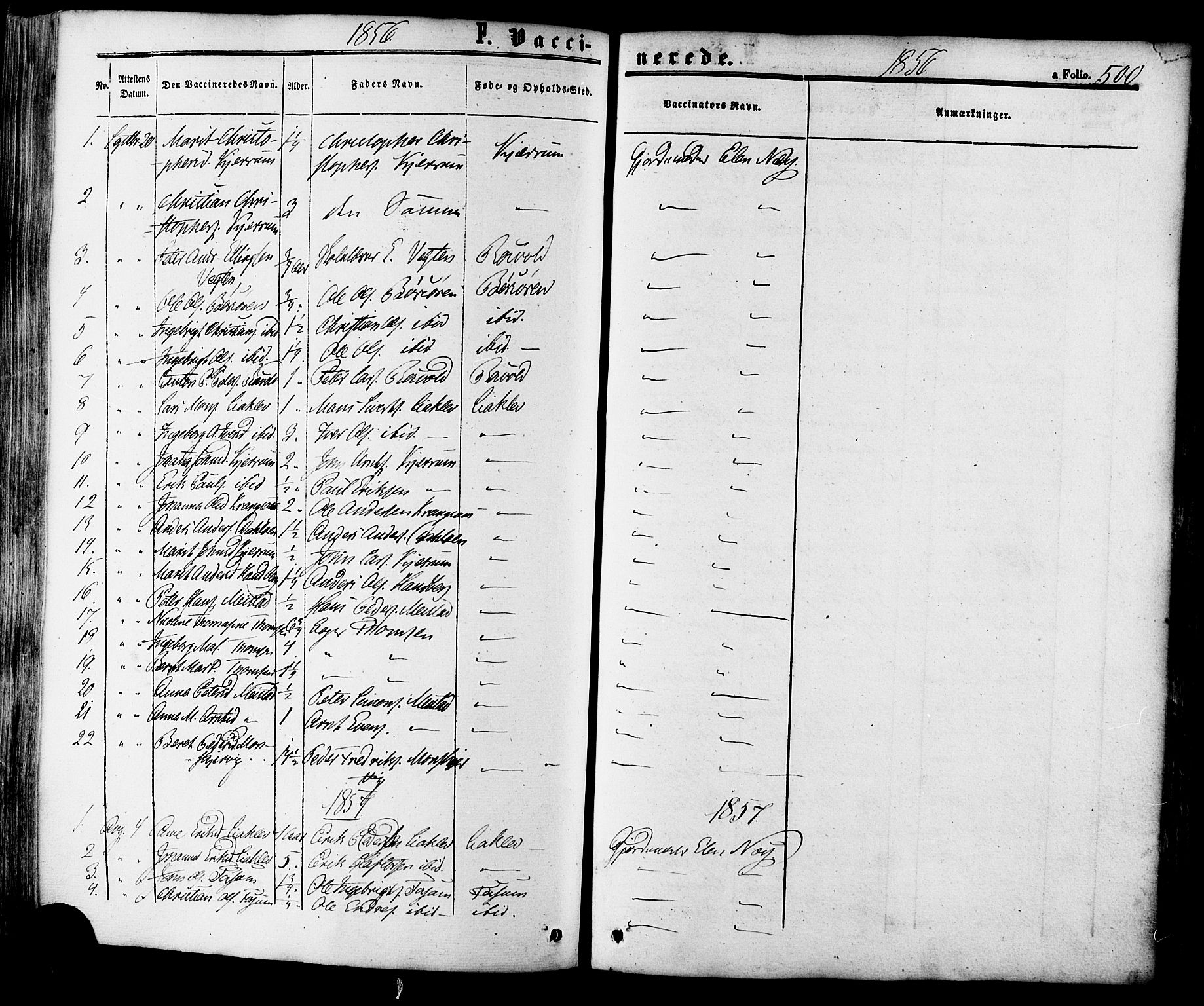 Ministerialprotokoller, klokkerbøker og fødselsregistre - Sør-Trøndelag, SAT/A-1456/665/L0772: Parish register (official) no. 665A07, 1856-1878, p. 500