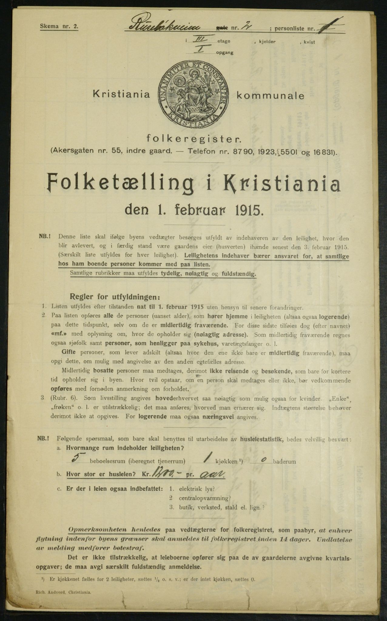 OBA, Municipal Census 1915 for Kristiania, 1915, p. 84324