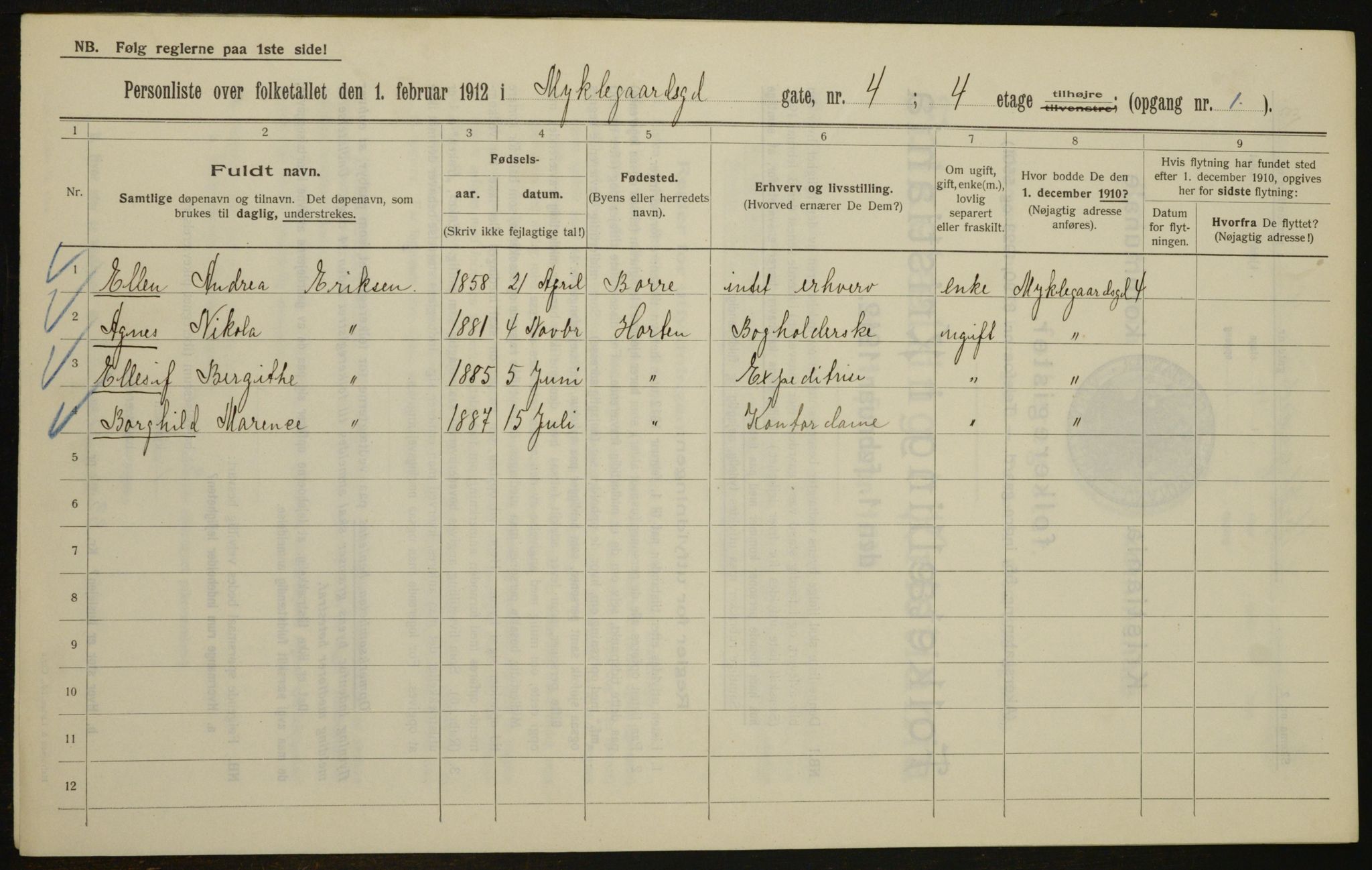 OBA, Municipal Census 1912 for Kristiania, 1912, p. 68842